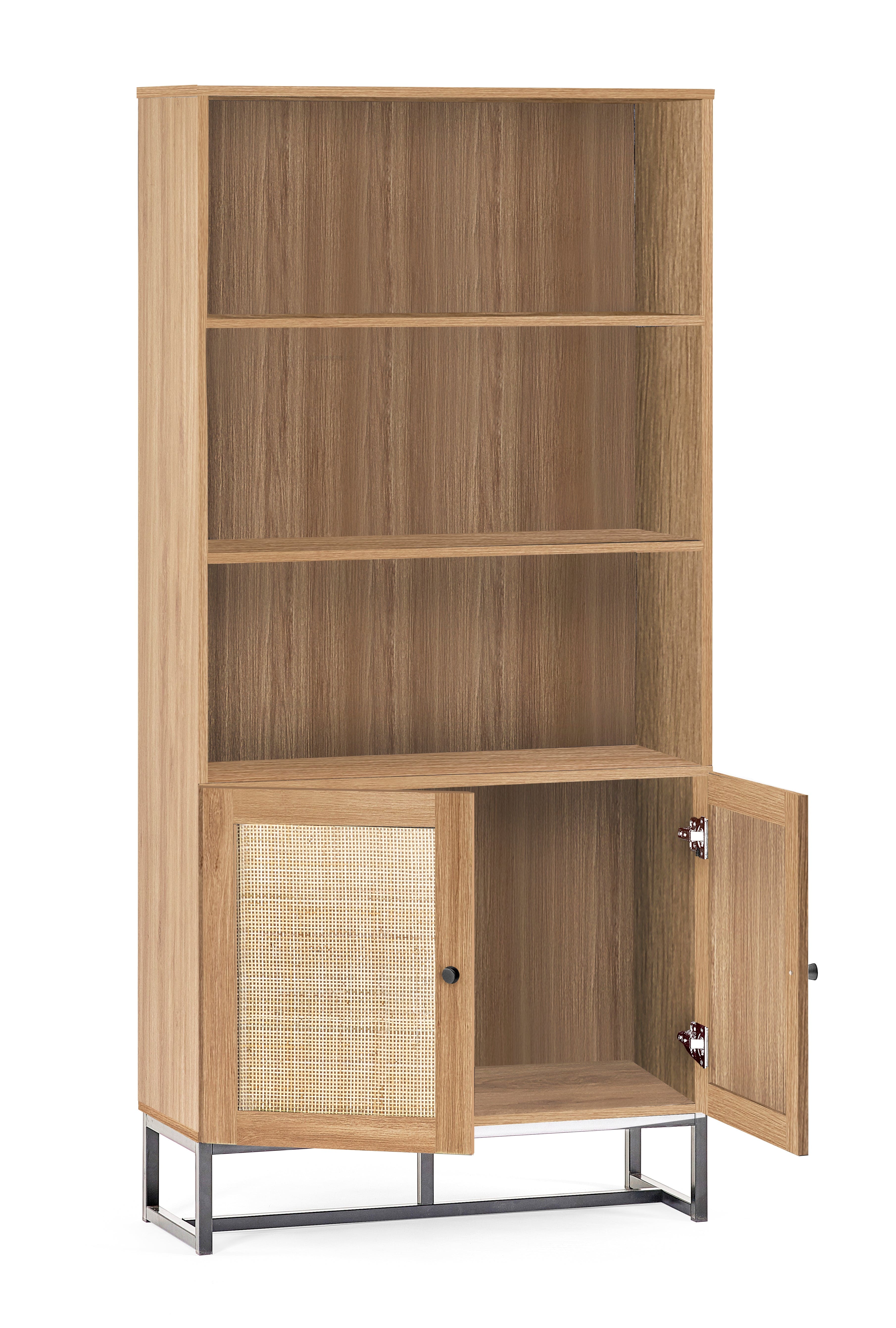 Julian Bowen Bookcase Padstow Tall Bookcase - Oak Bed Kings