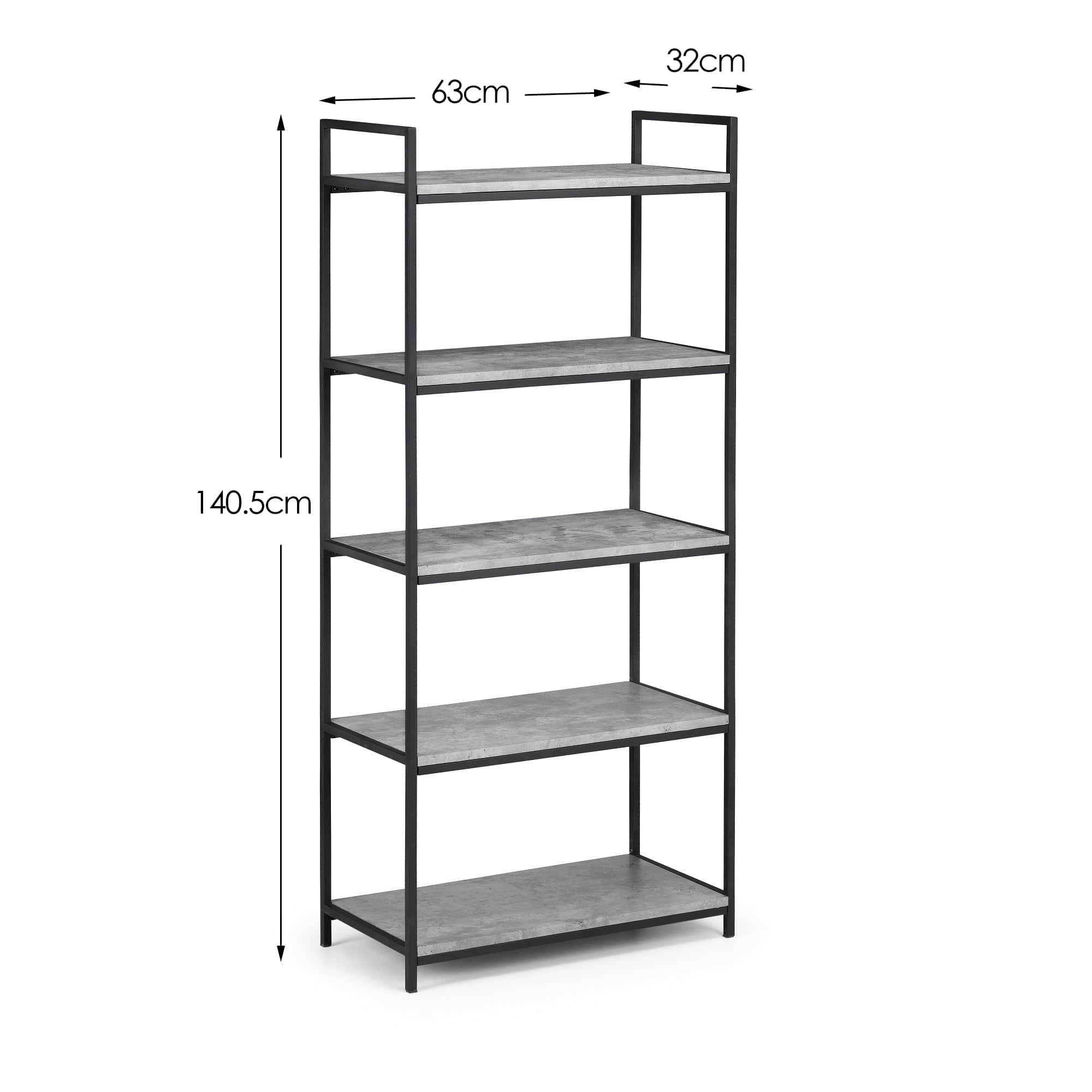 Julian Bowen Bookcase Staten Tall Concrete Bookcase Bed Kings