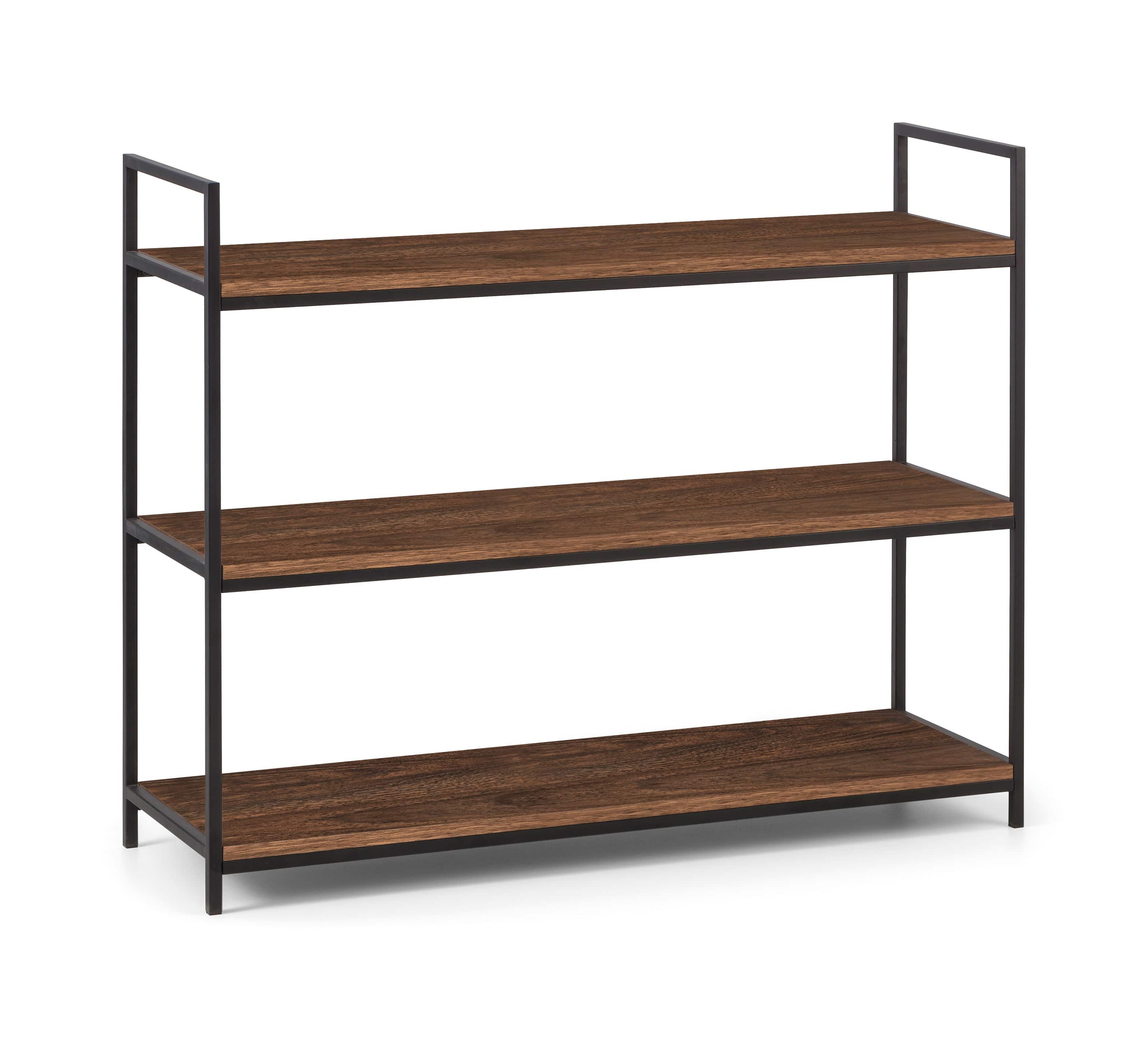 Julian Bowen Bookcase Tribeca Low Bookcase - Walnut Bed Kings