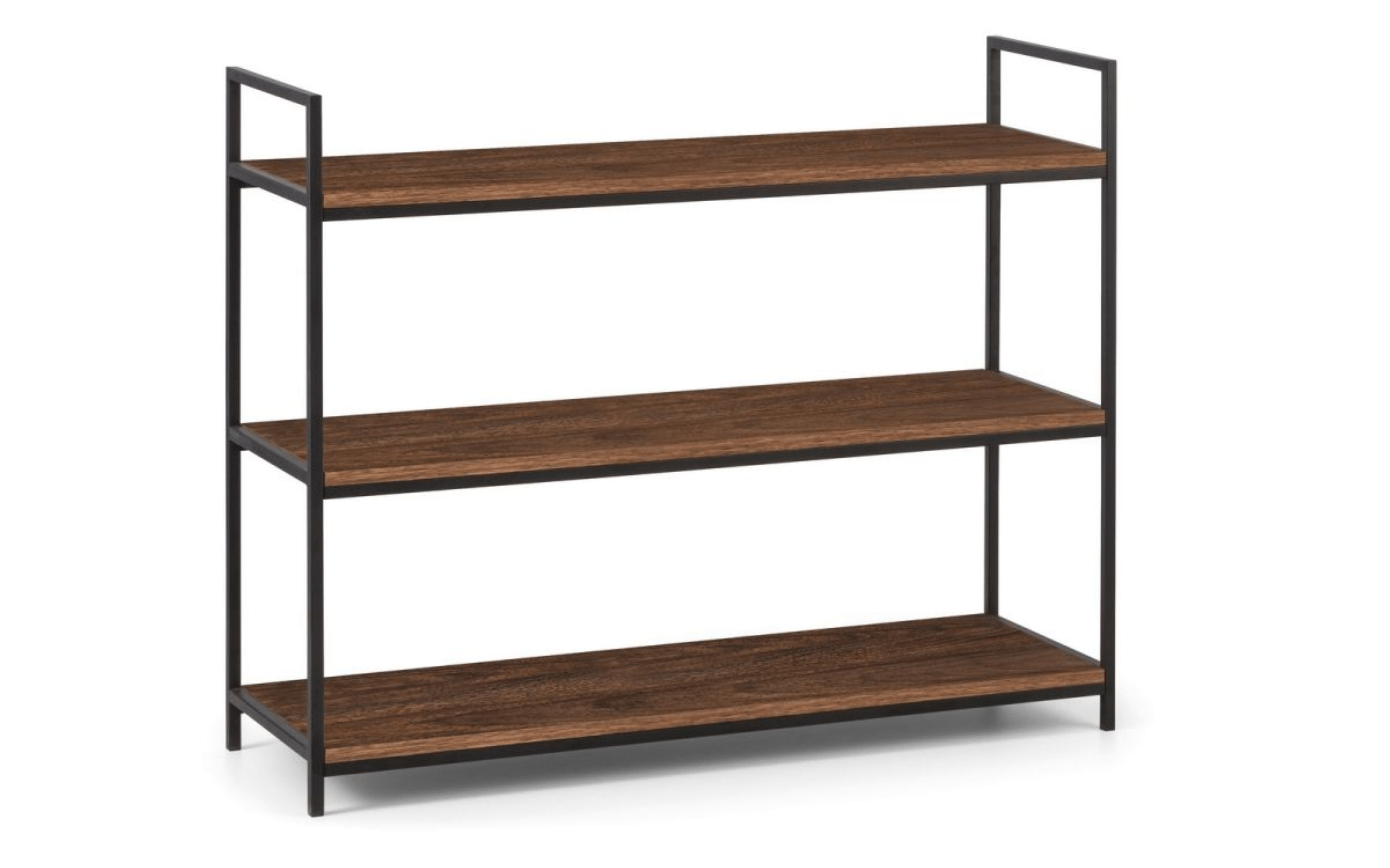 Julian Bowen Bookcase Tribeca Low Bookcase - Walnut Bed Kings