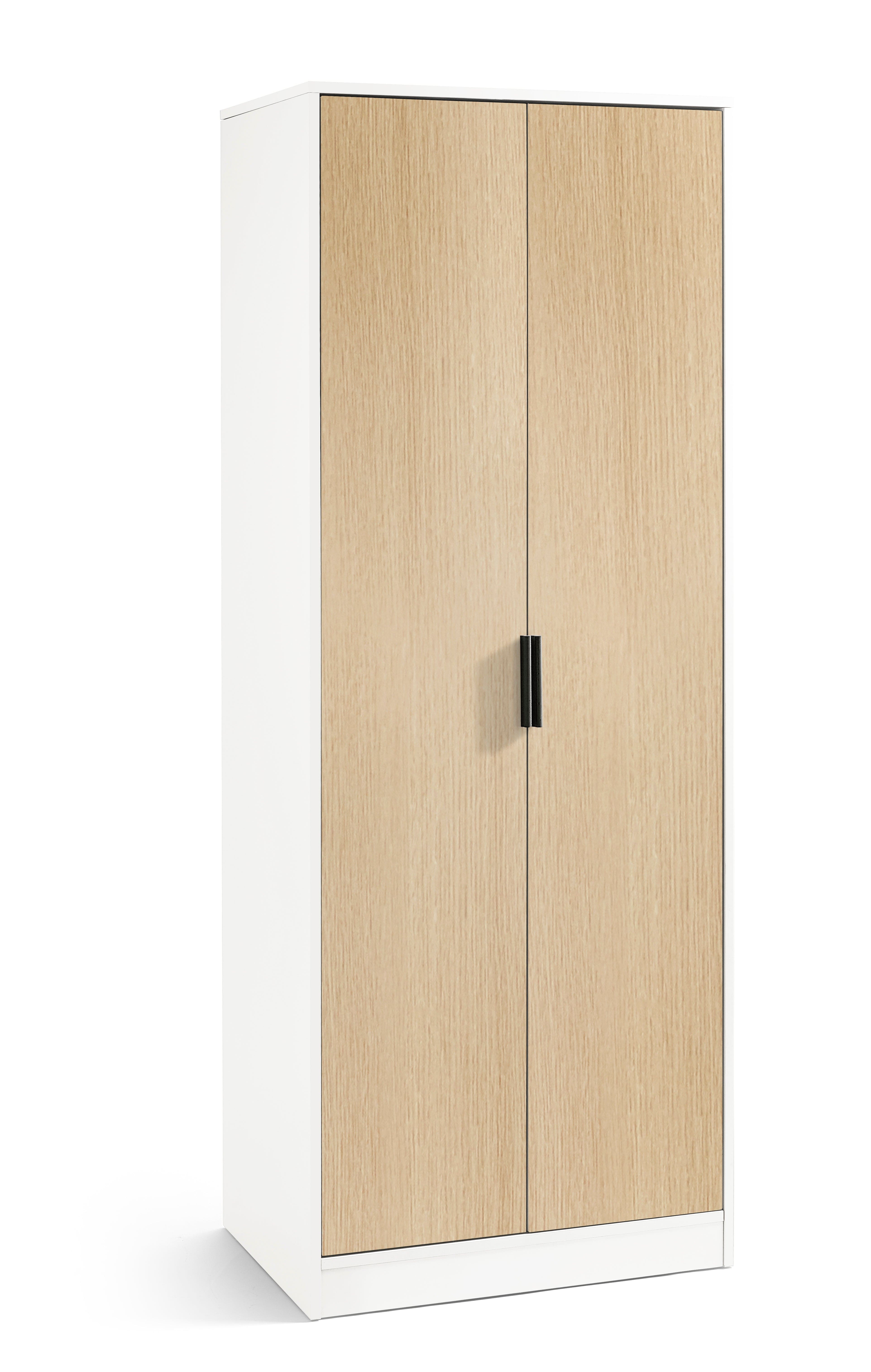 Alba 2 Door Wardrobe - White/Oak