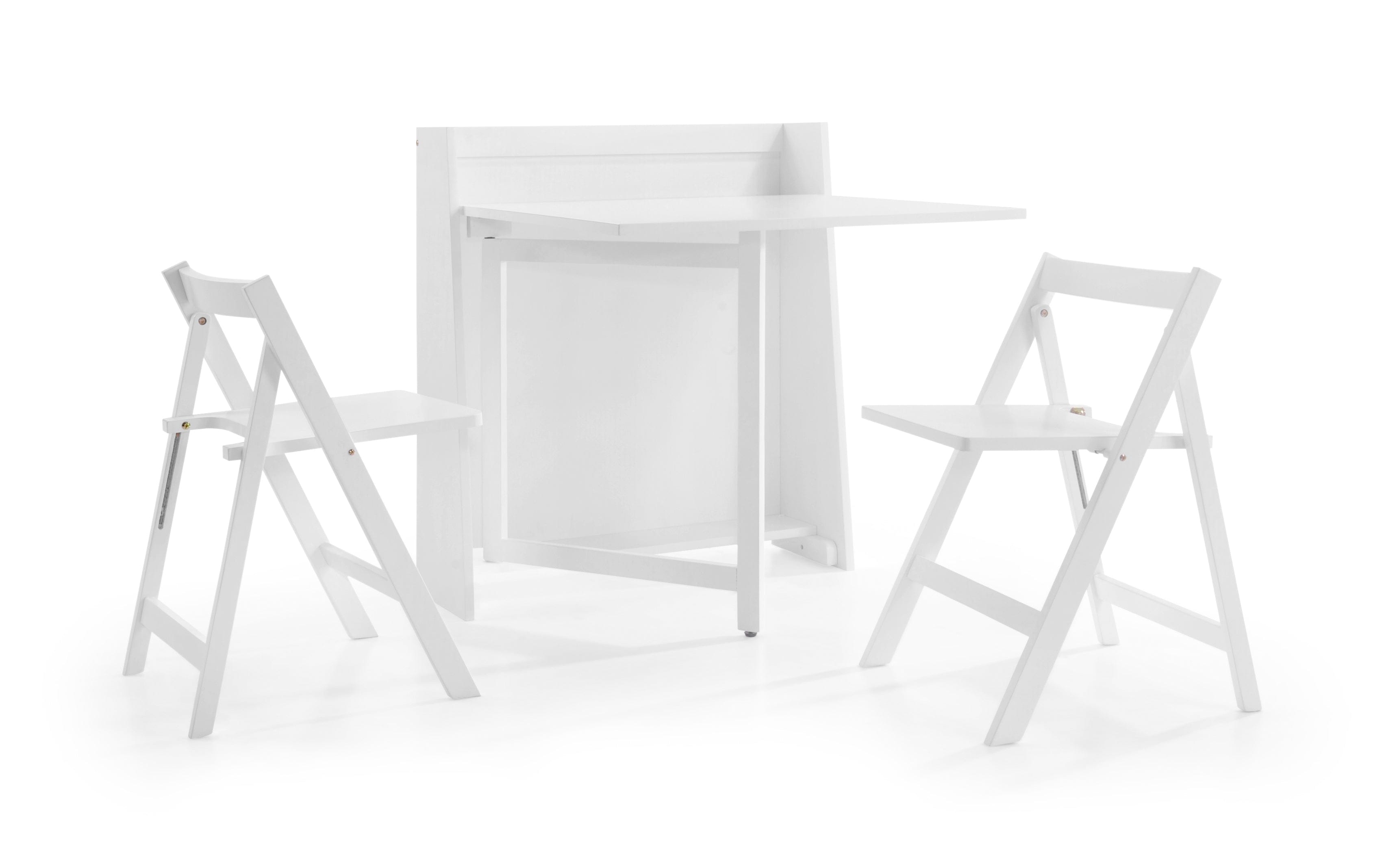 Helsinki Compact Folding White Dining Set