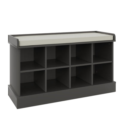 Kempton Shoe Bench + Wall Rack Grey