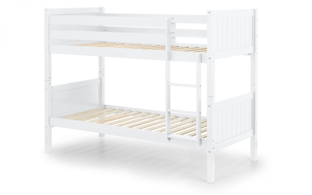 Julian Bowen Bunk Bed Single 90cm 3ft Bella Bunk Bed - White Bed Kings