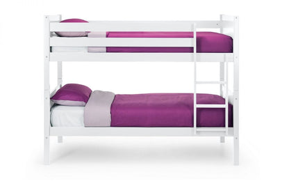 Julian Bowen Bunk Bed Single 90cm 3ft Bella Bunk Bed - White Bed Kings