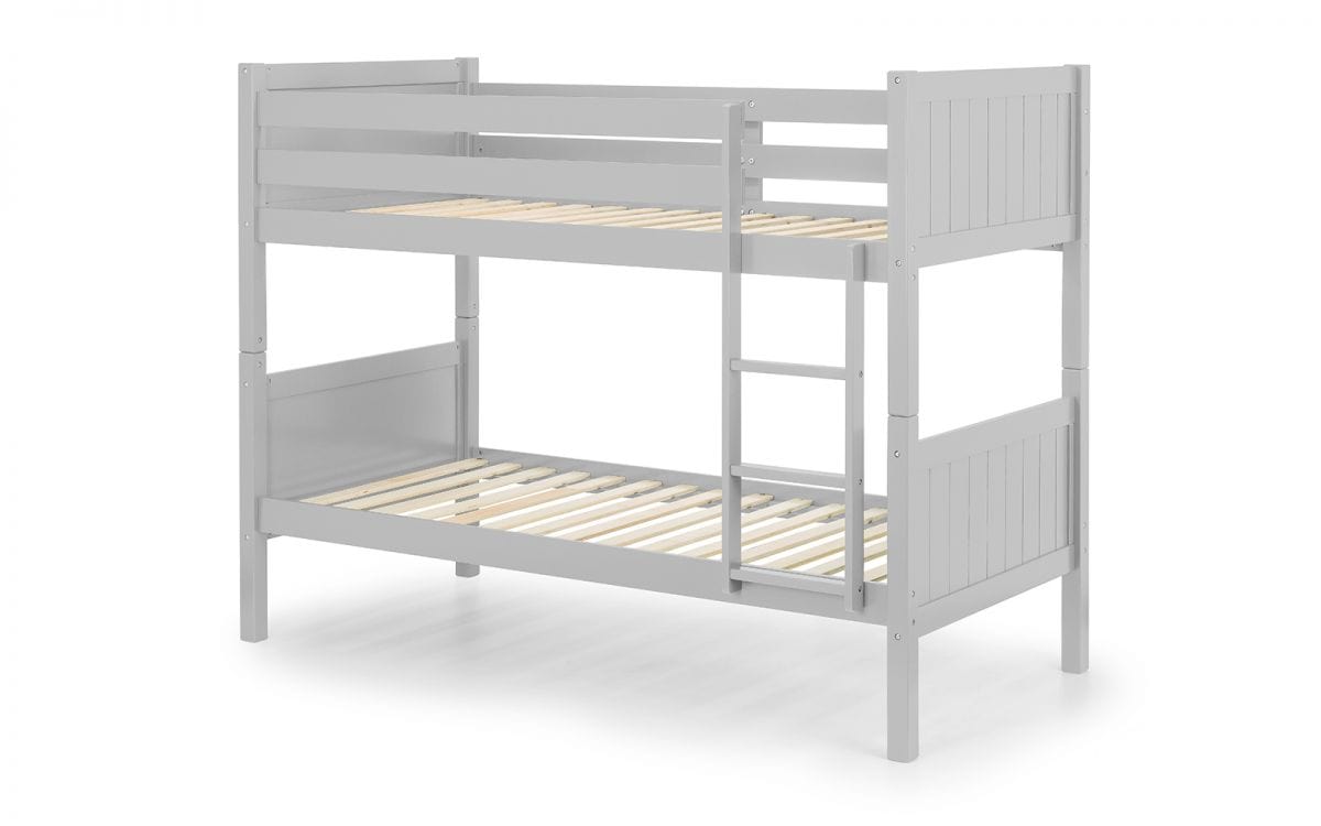 Julian Bowen Bunk Bed Single 90cm 3ft Bella Bunk Dove Grey Bed Kings