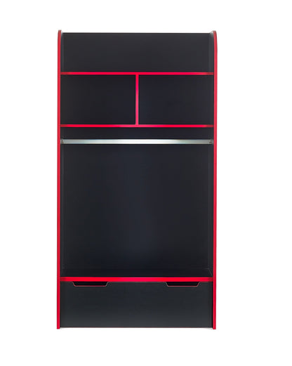 Julian Bowen Bunk Bed Single 90cm 3ft Impact Gaming Bunk Black/Red Bed Kings