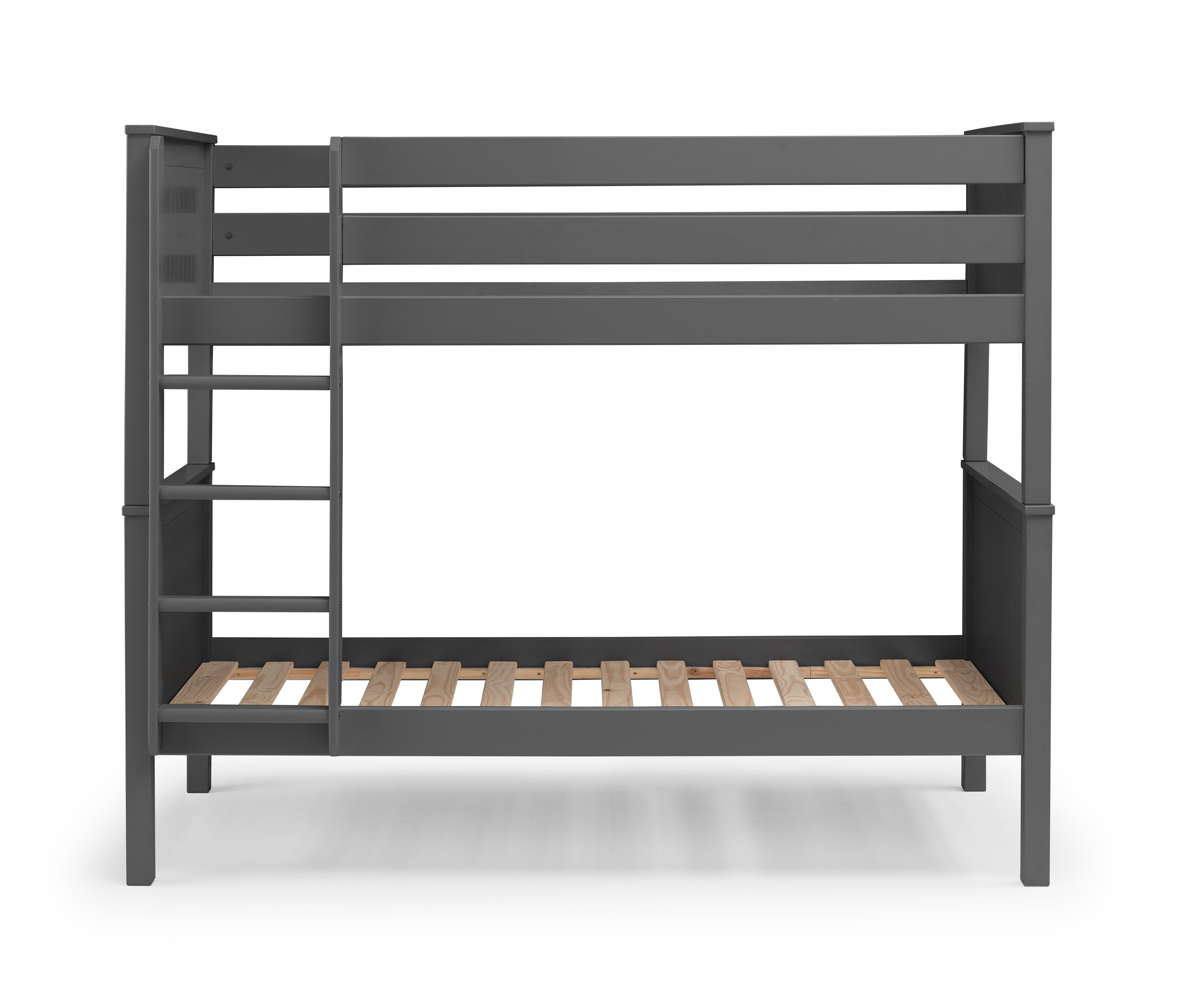 Julian Bowen Bunk Bed Single 90cm 3ft Maine Bunk Bed - Anthracite Bed Kings