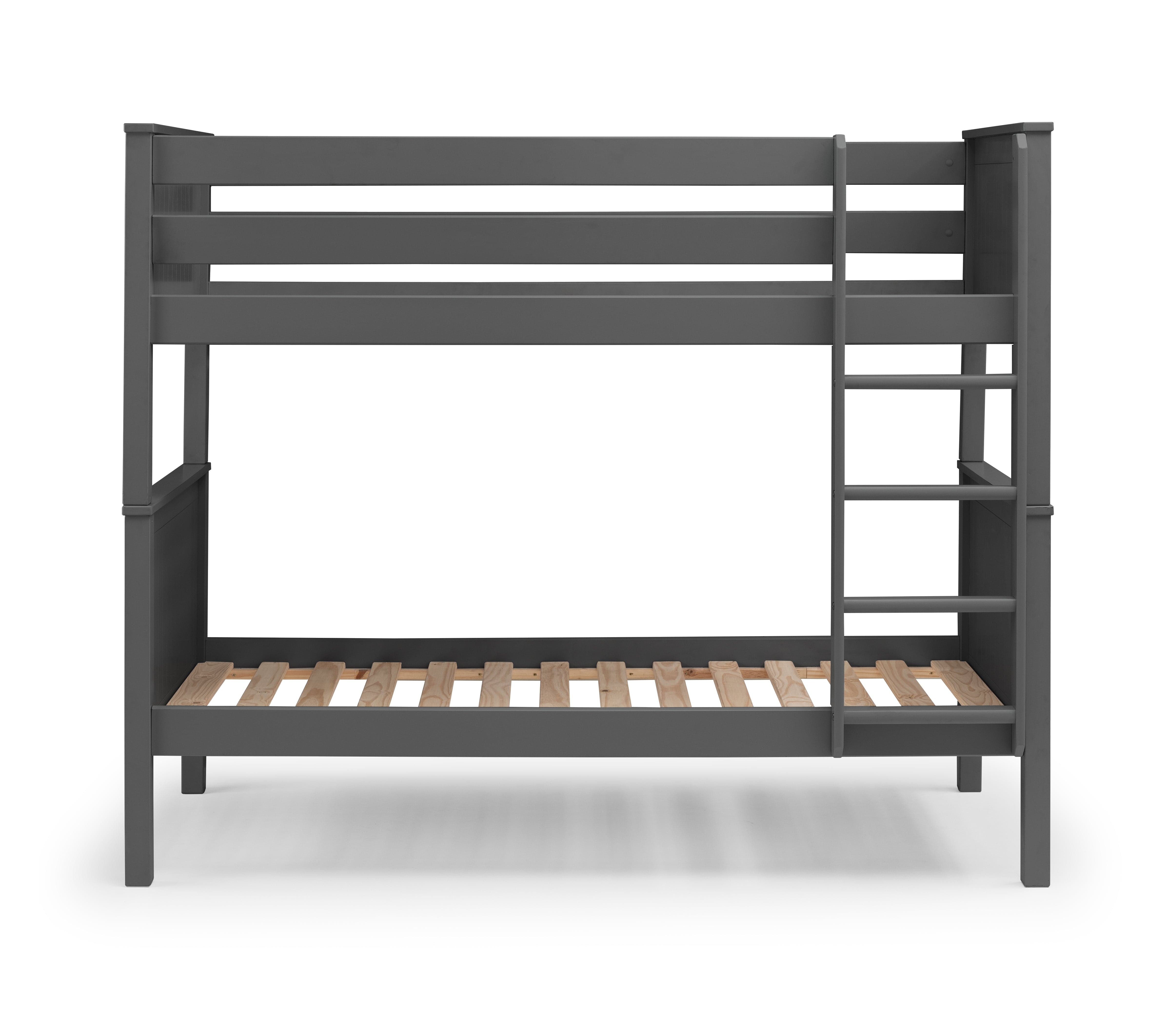 Julian Bowen Bunk Bed Single 90cm 3ft Maine Bunk Bed - Anthracite Bed Kings