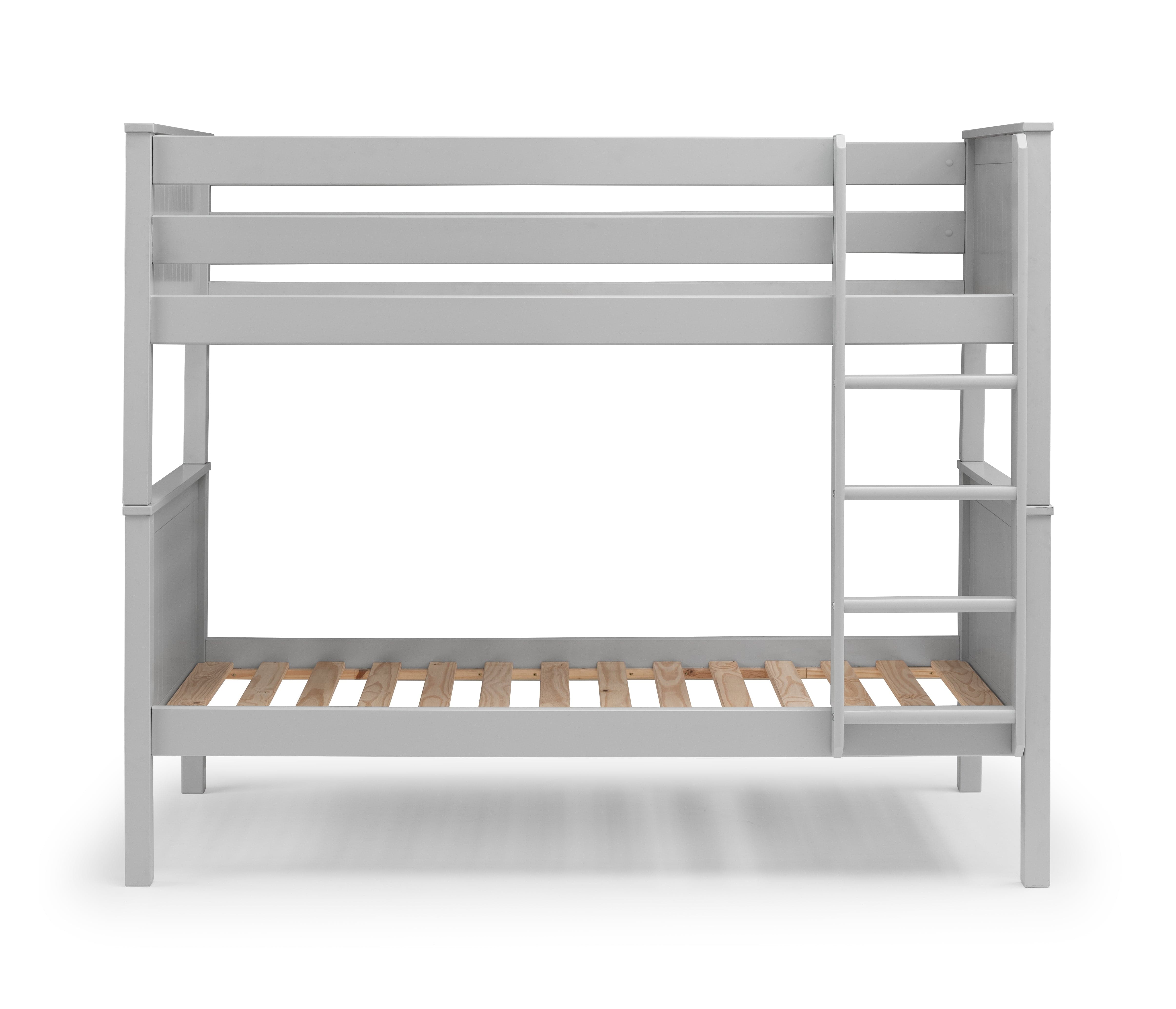 Julian Bowen Bunk Bed Single 90cm 3ft Maine Bunk Bed - Dove Grey Bed Kings