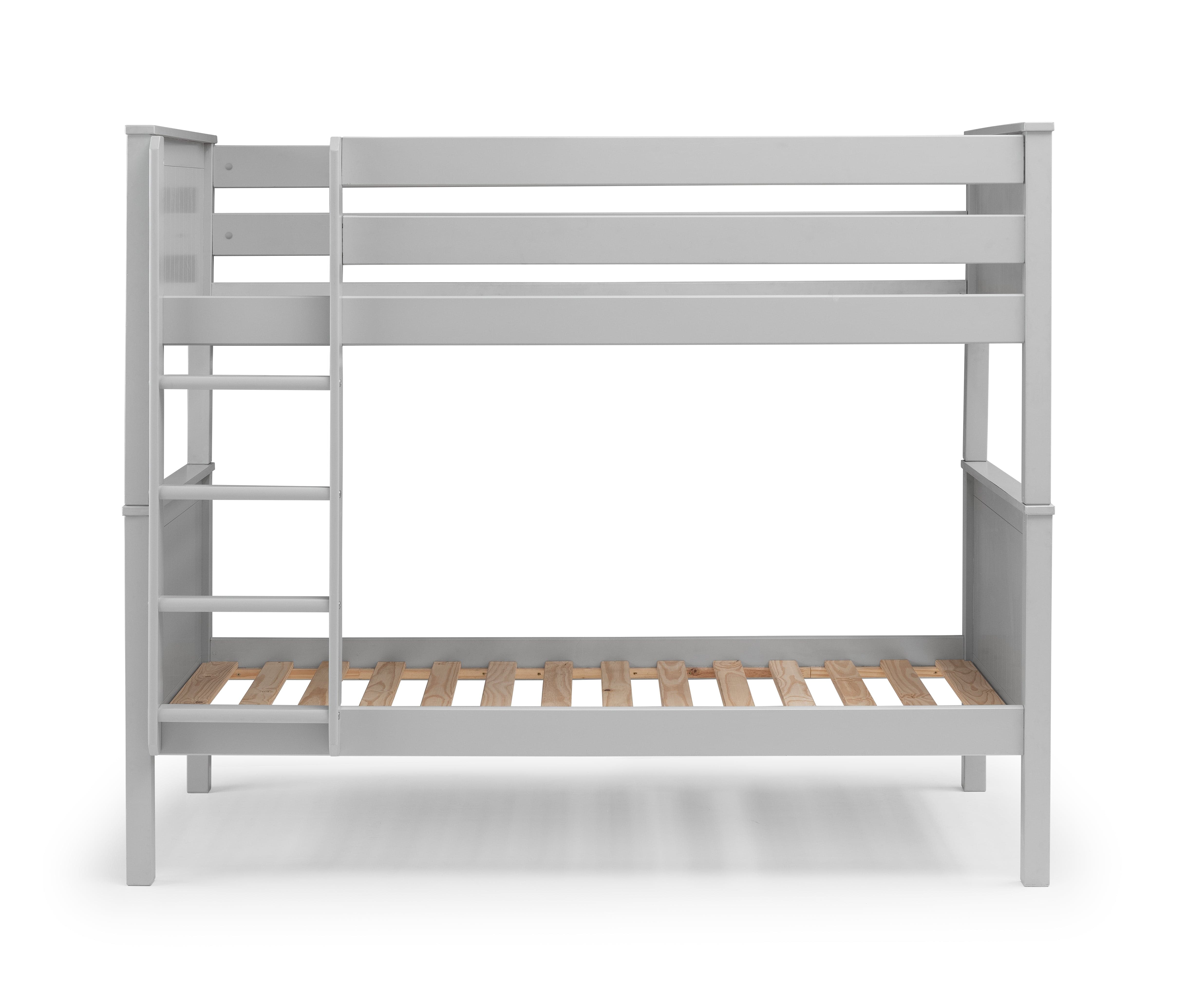 Julian Bowen Bunk Bed Single 90cm 3ft Maine Bunk Bed - Dove Grey Bed Kings