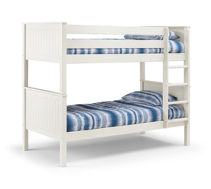 Julian Bowen Bunk Bed Single 90cm 3ft Maine Bunk Bed - Surf White Bed Kings