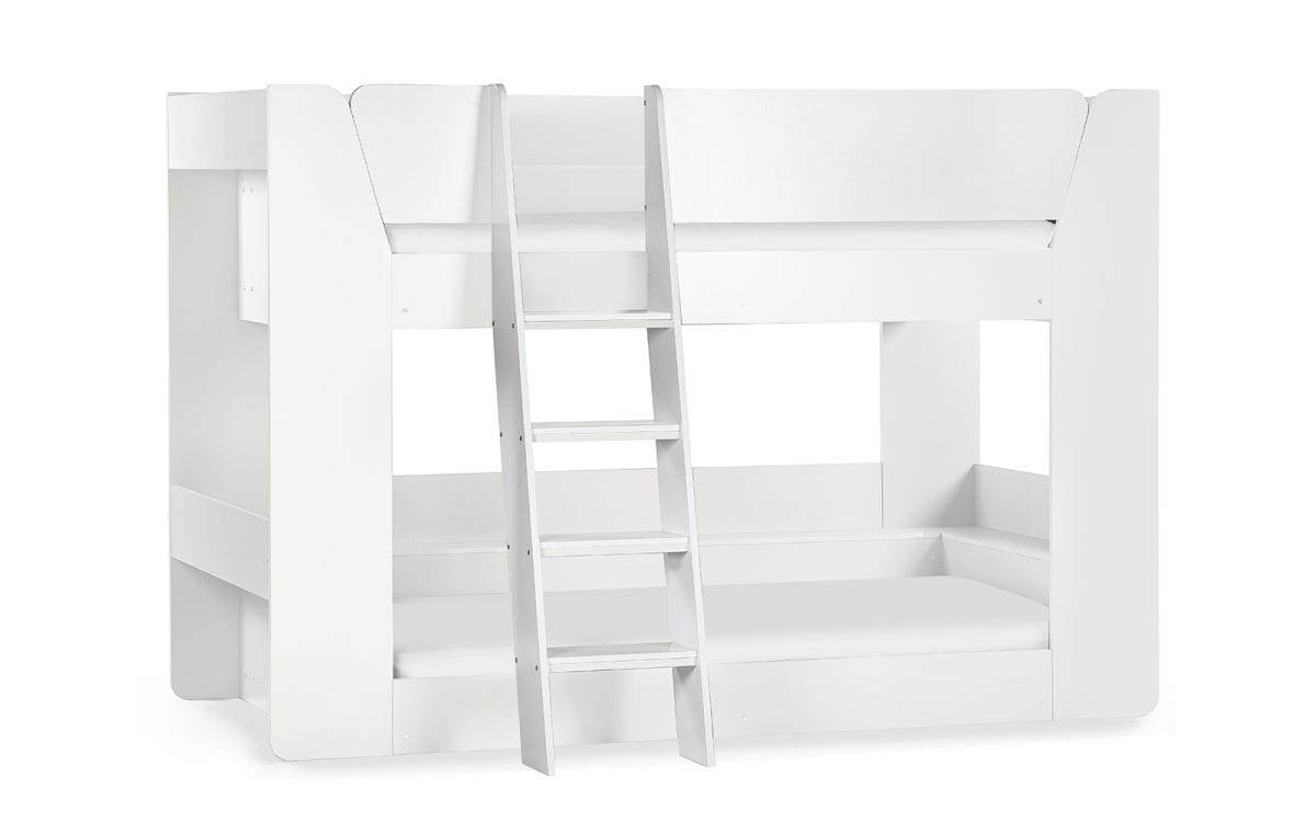 Julian Bowen Bunk Bed Single 90cm 3ft Parsec Bunk Bed All White Bed Kings