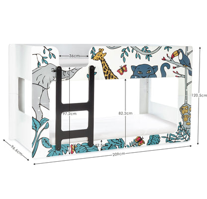 Julian Bowen Bunk Bed Single 90cm 3ft Safari Bunk Bed Bed Kings