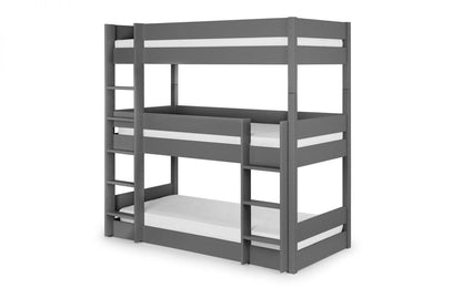 Julian Bowen Bunk Bed Single 90cm 3ft Trio Bunk - Anthracite Bed Kings