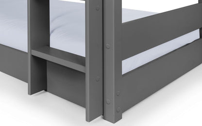 Julian Bowen Bunk Bed Single 90cm 3ft Trio Bunk - Anthracite Bed Kings