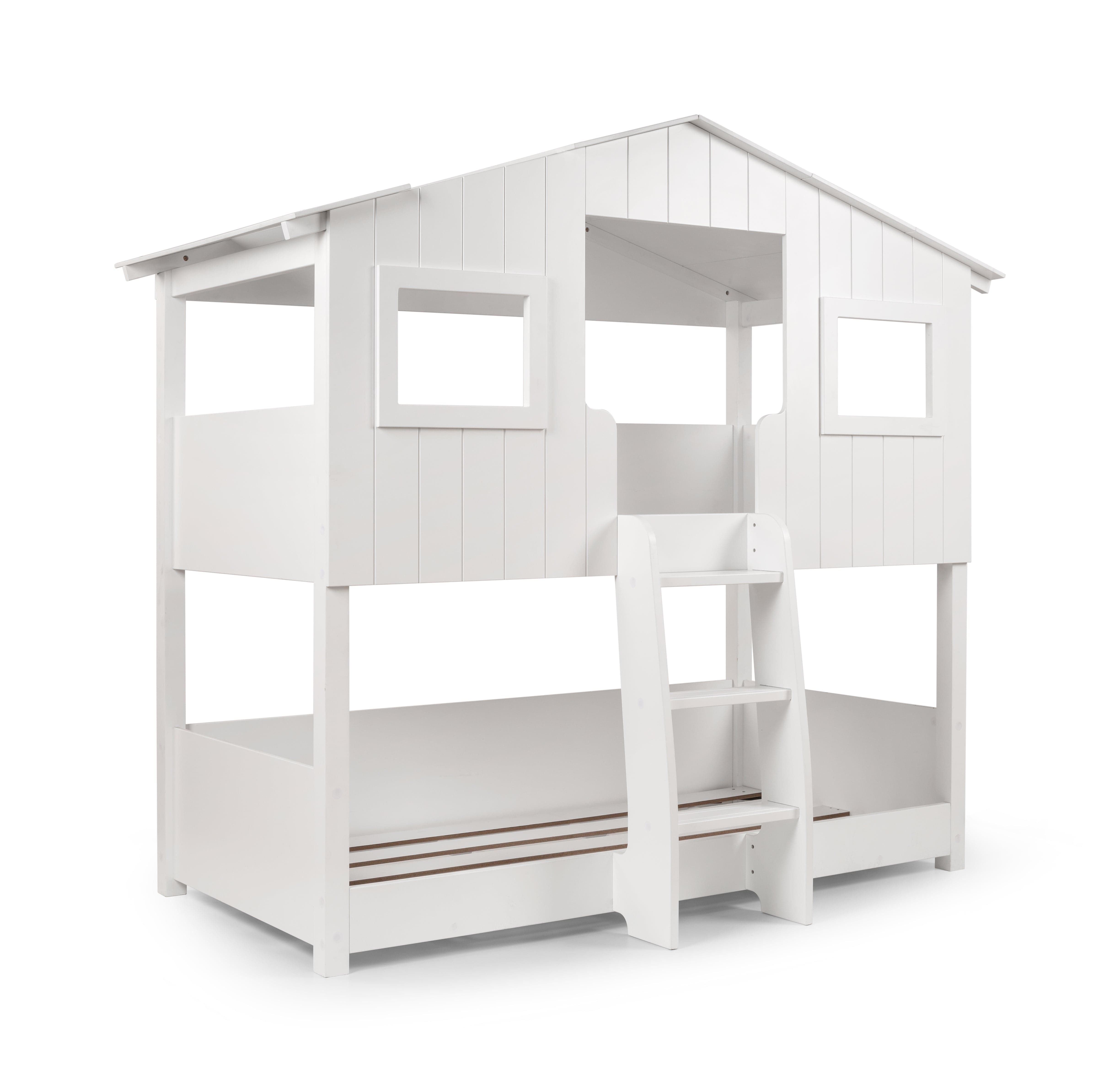 Julian Bowen Bunk Bed Single 90cm 3ft Willow Treehouse Bunk White Bed Kings