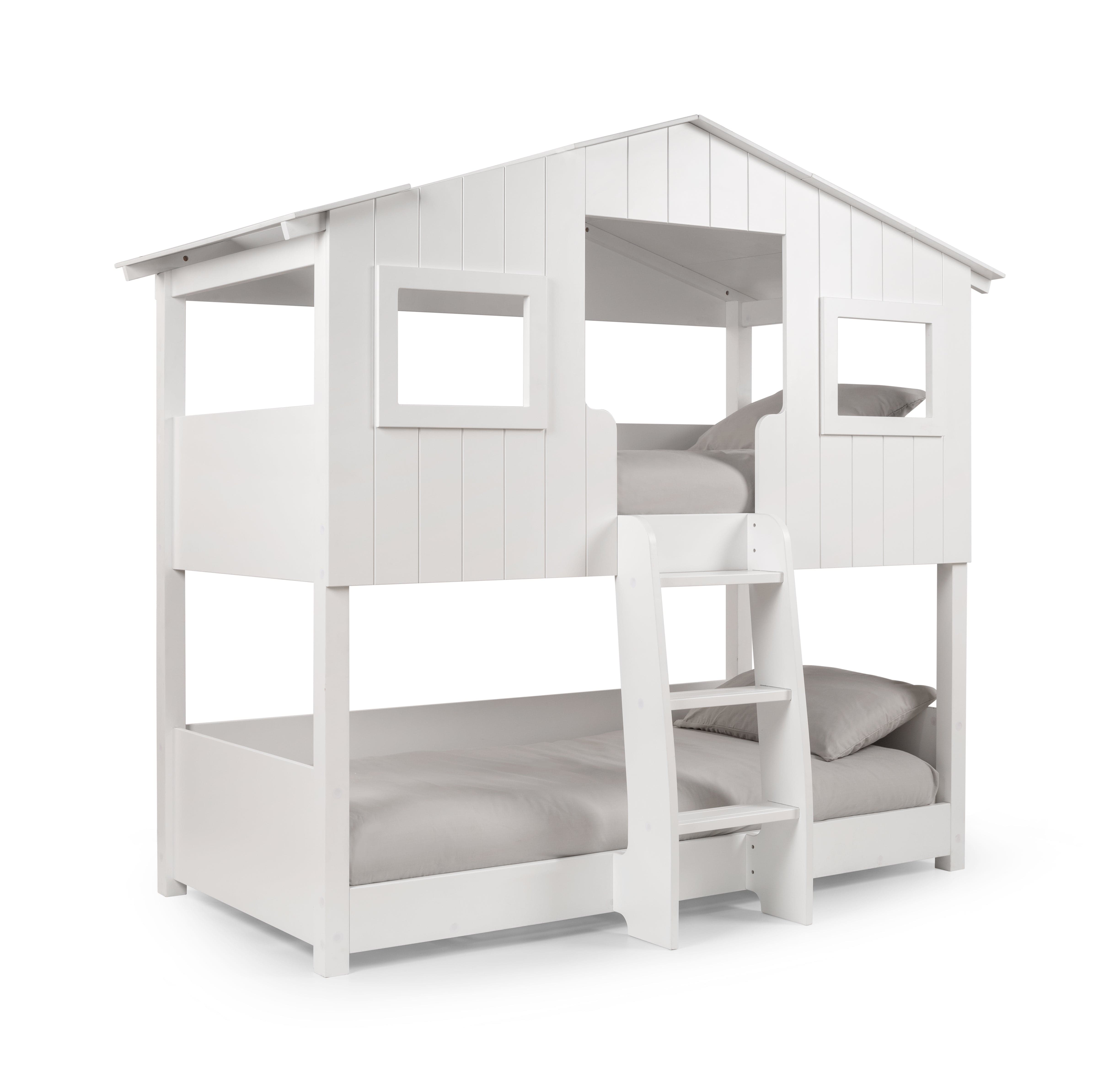 Julian Bowen Bunk Bed Single 90cm 3ft Willow Treehouse Bunk White Bed Kings