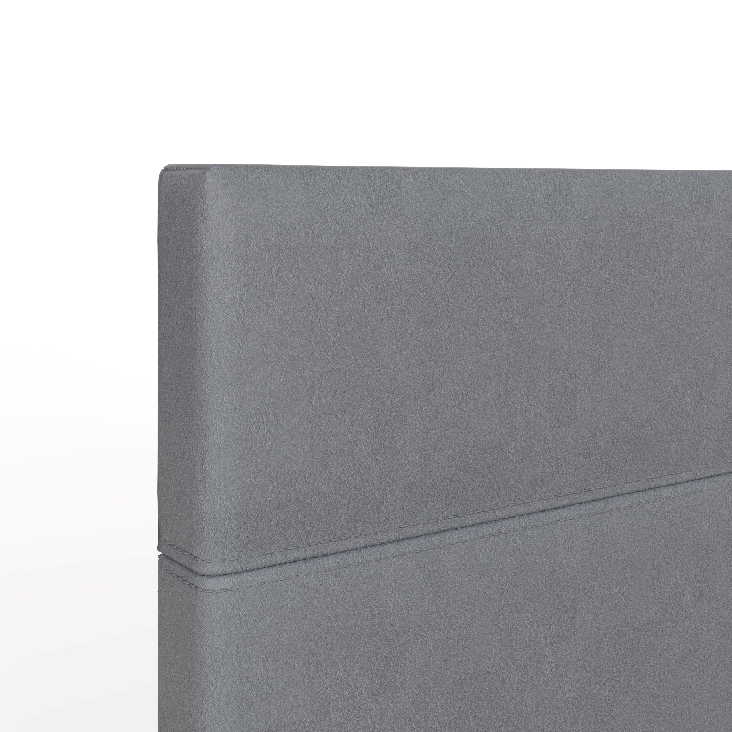 End Lift Ottoman Bed Grey Leather