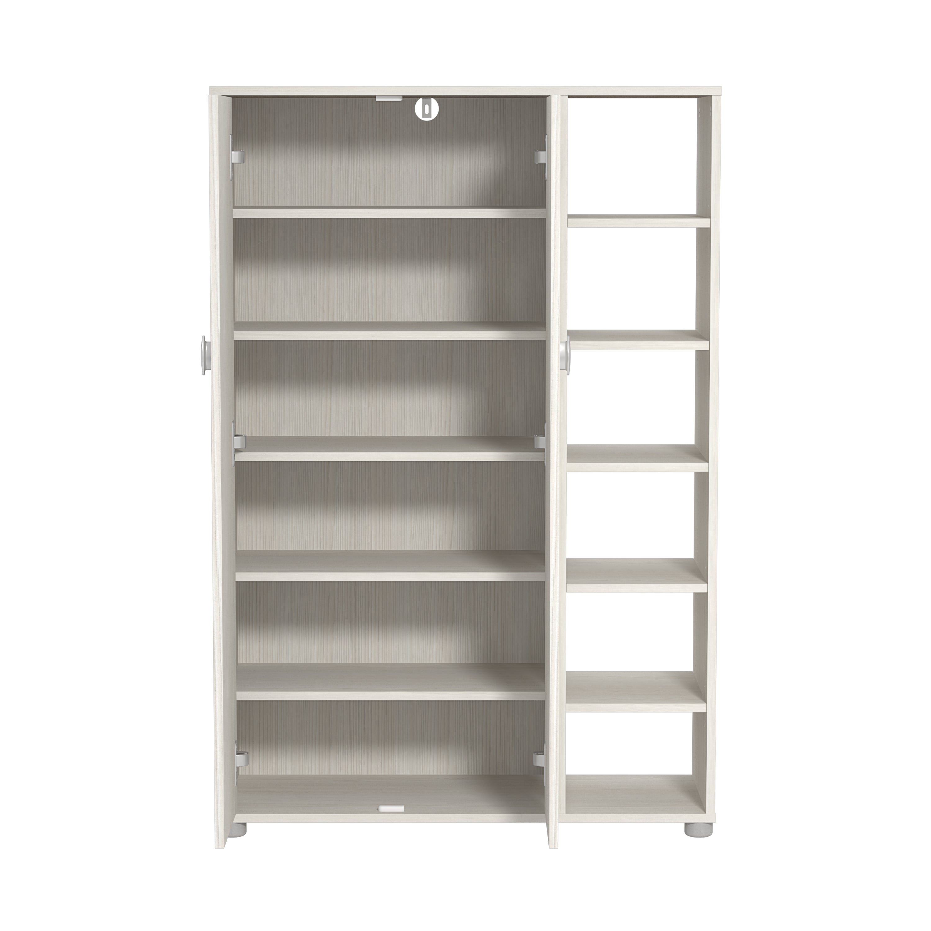 Bideford Tall Shoe Cabinet White