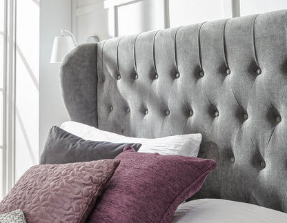 Dakota Ottoman Bed With Solid Base Grace Pewter