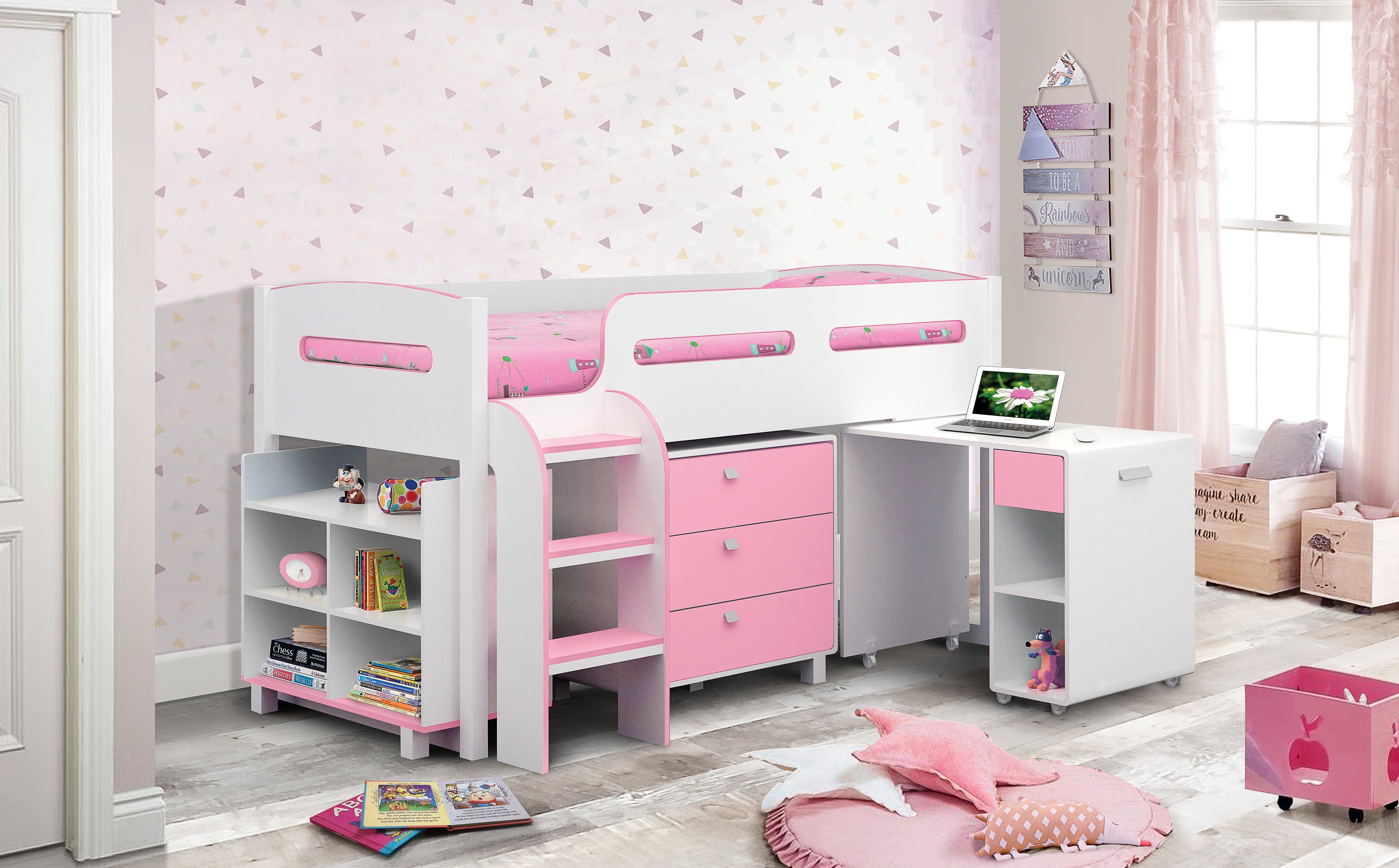 Julian Bowen Cabin Bed Kimbo Pink Cabin Bed Bed Kings