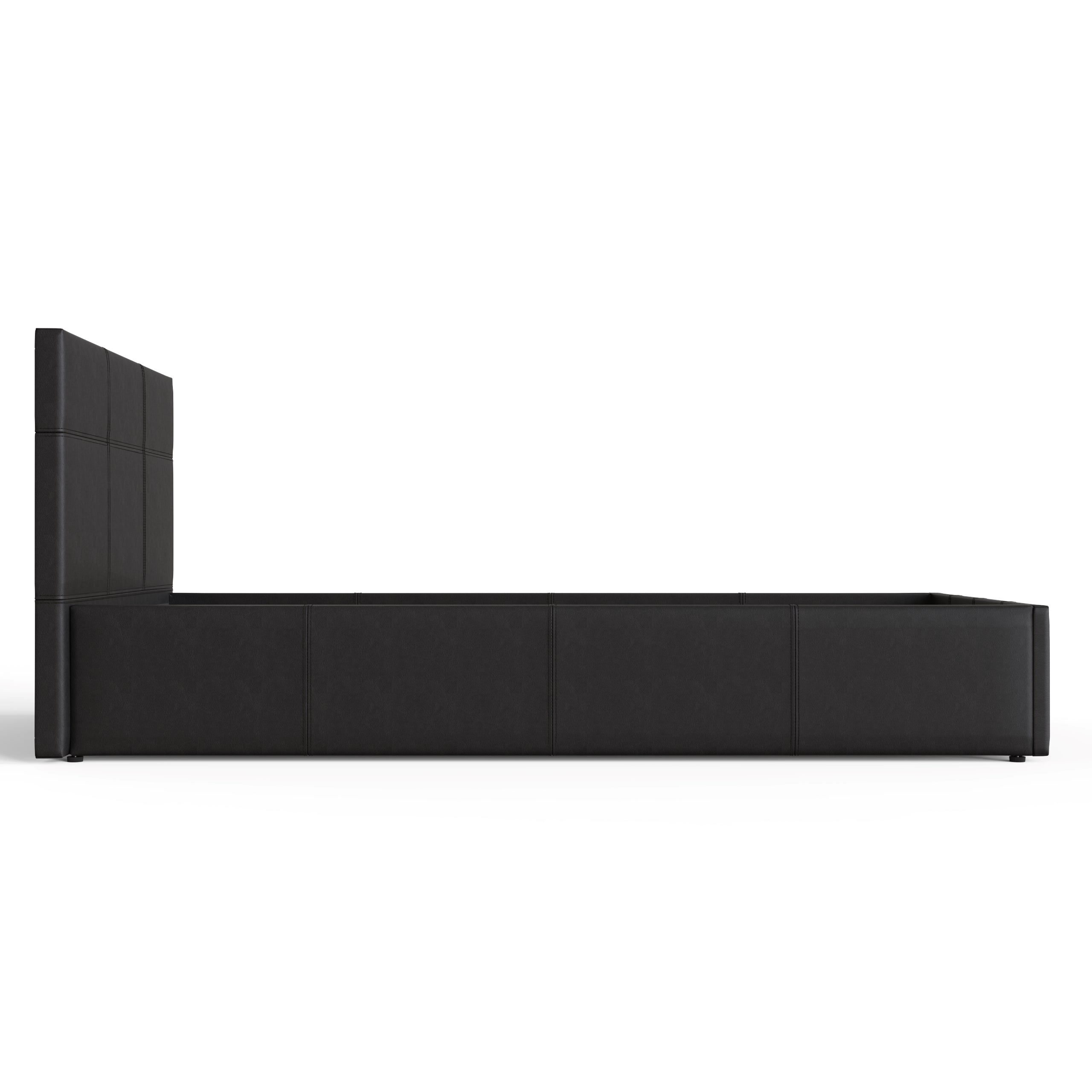 End Lift Ottoman Bed Black