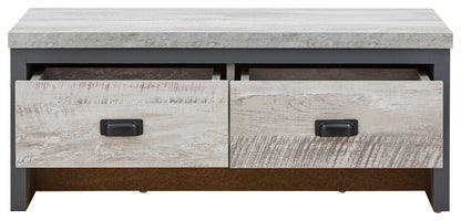Boston 2 Drawer Coffee Table Grey