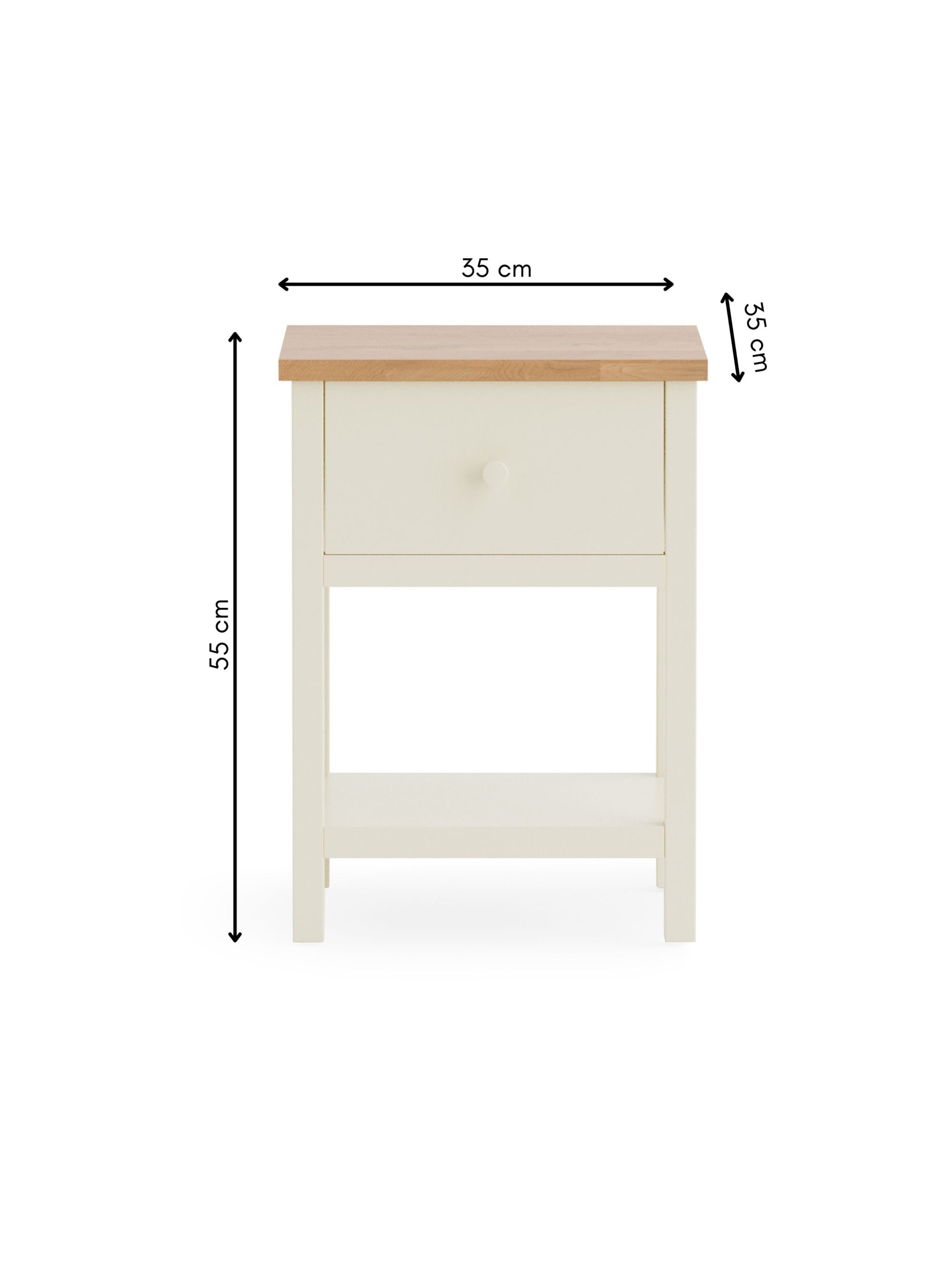 Coxmoor 1 Drawer - Ivory and Oak