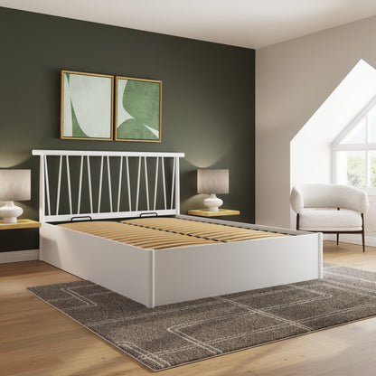 Fusum Spindle Ottoman Bed - White