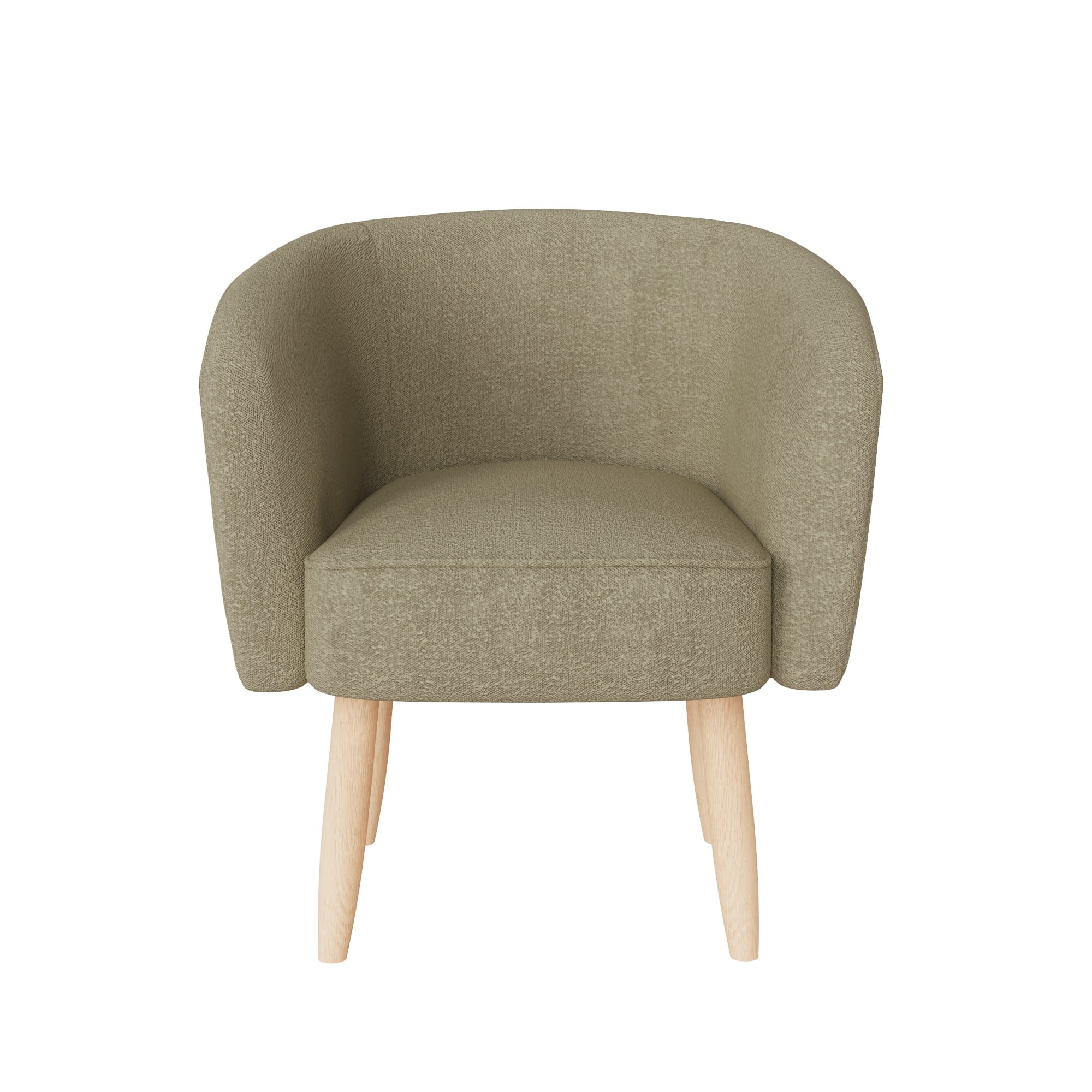 GFW Chair Florence Boucle Chair Natural Mushroom Bed Kings