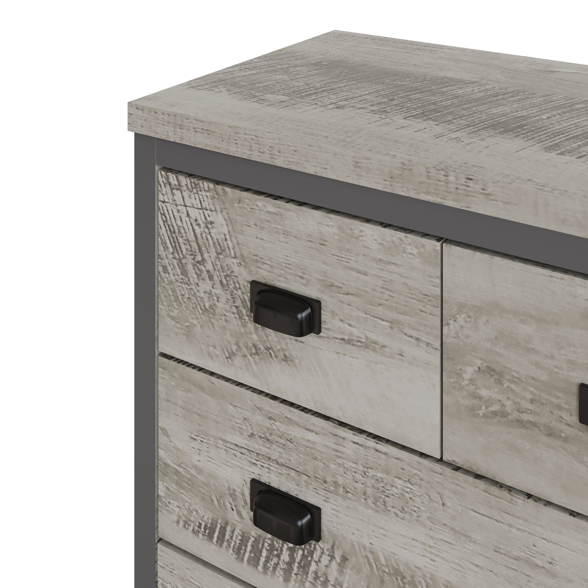 GFW Chest Of Drawers Boston 2+2 Drawer Chest Grey Bed Kings