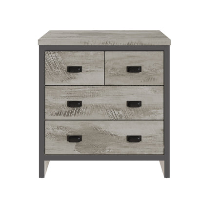 GFW Chest Of Drawers Boston 2+2 Drawer Chest Grey Bed Kings