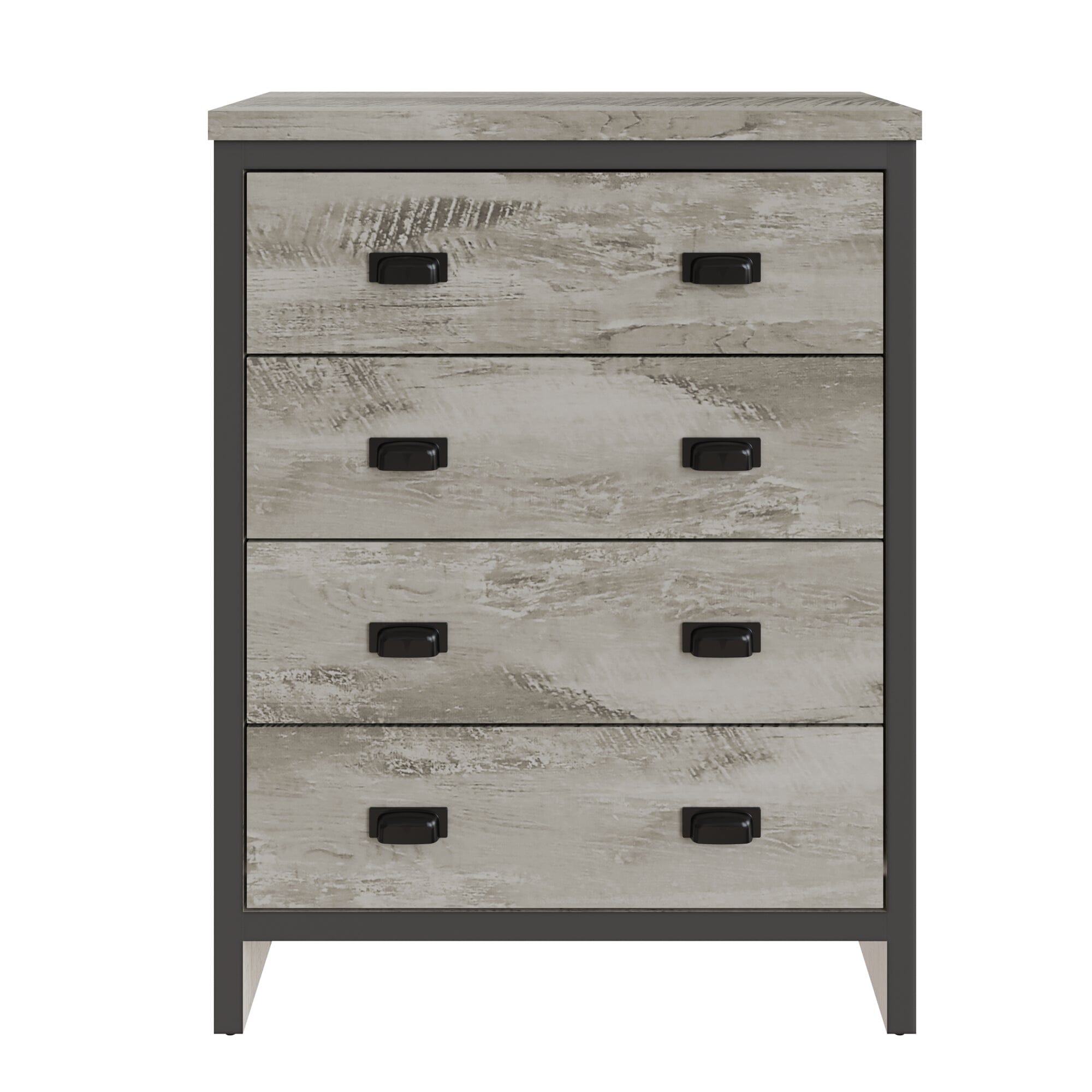 GFW Chest Of Drawers Boston 4 Drawer Chest Grey Bed Kings