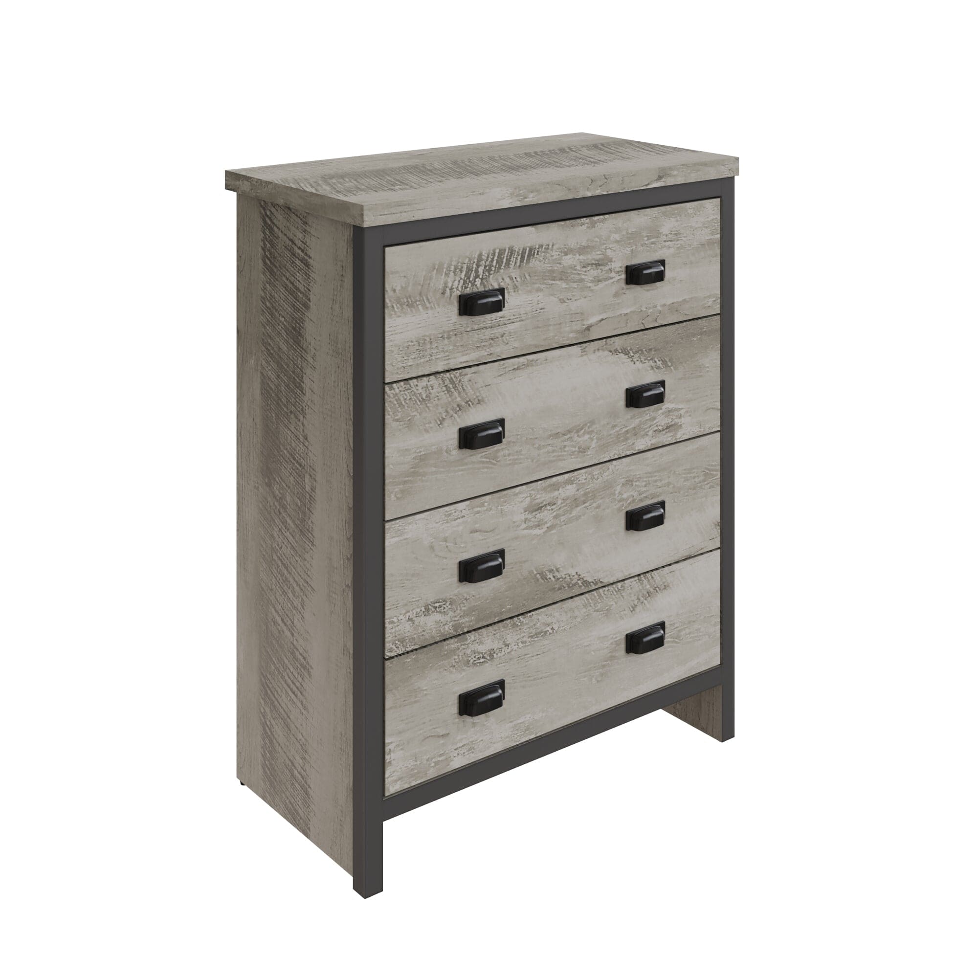 GFW Chest Of Drawers Boston 4 Drawer Chest Grey Bed Kings