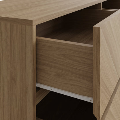 GFW Chest Of Drawers Catania 3+3 Drawer Chest Euro Oak Bed Kings