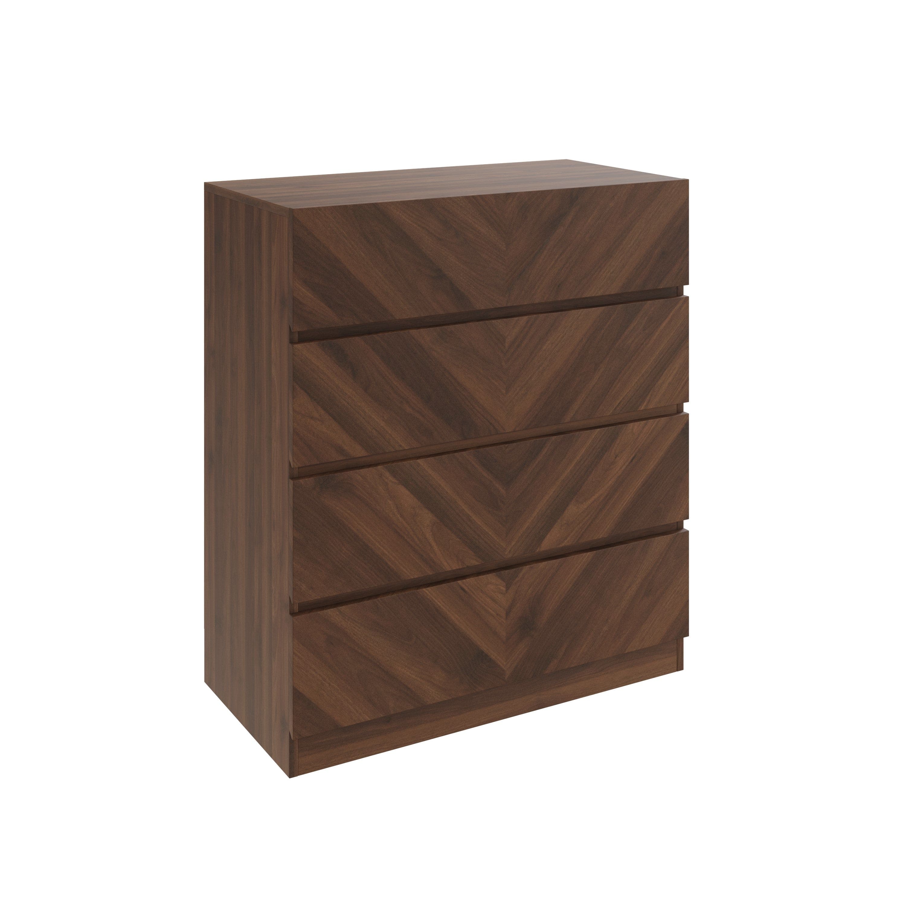 GFW Chest Of Drawers Catania 4 Drawer Chest Royal Walnut Bed Kings