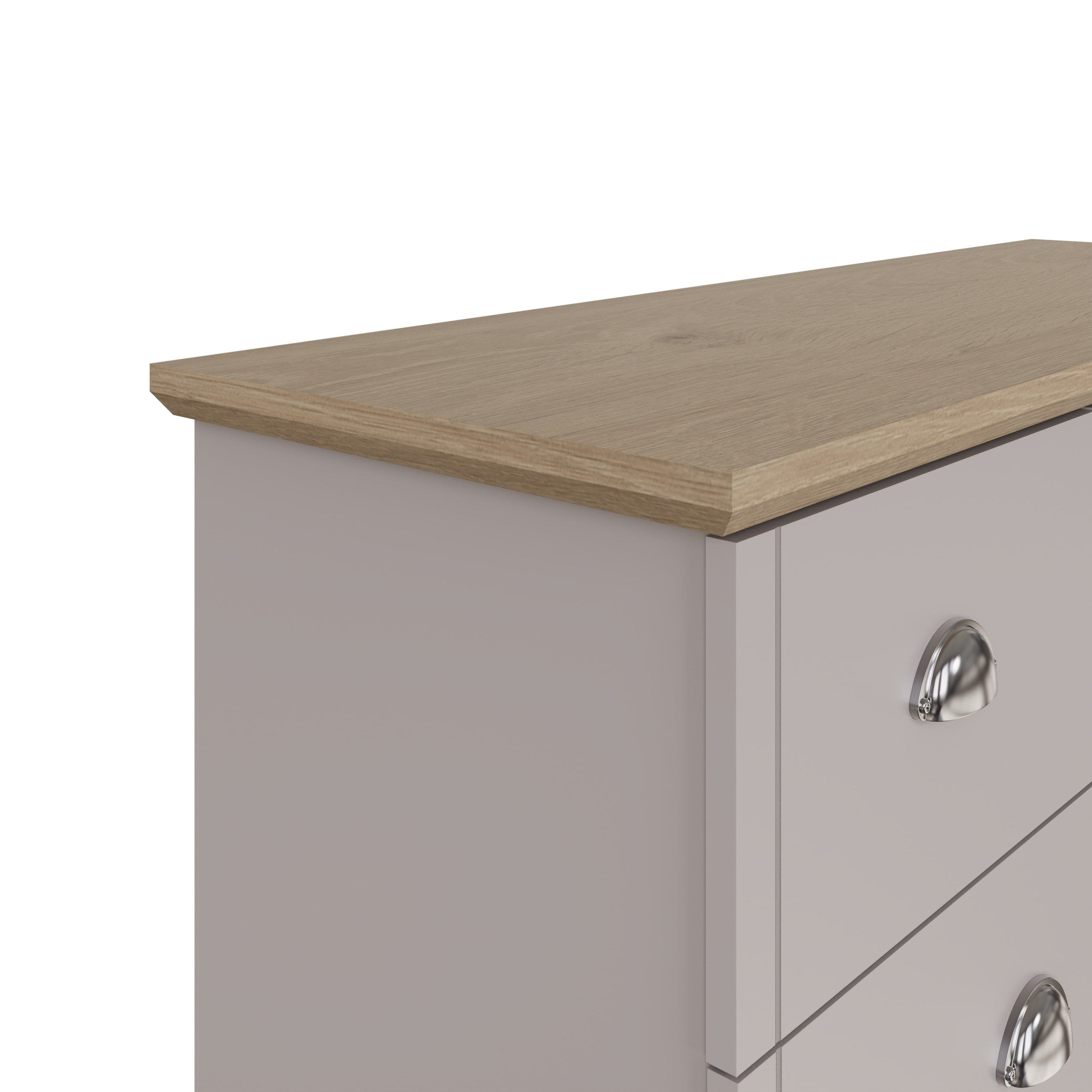 GFW Chest of Drawers Kendal 4+3 Drawer Chest Grey Bed Kings