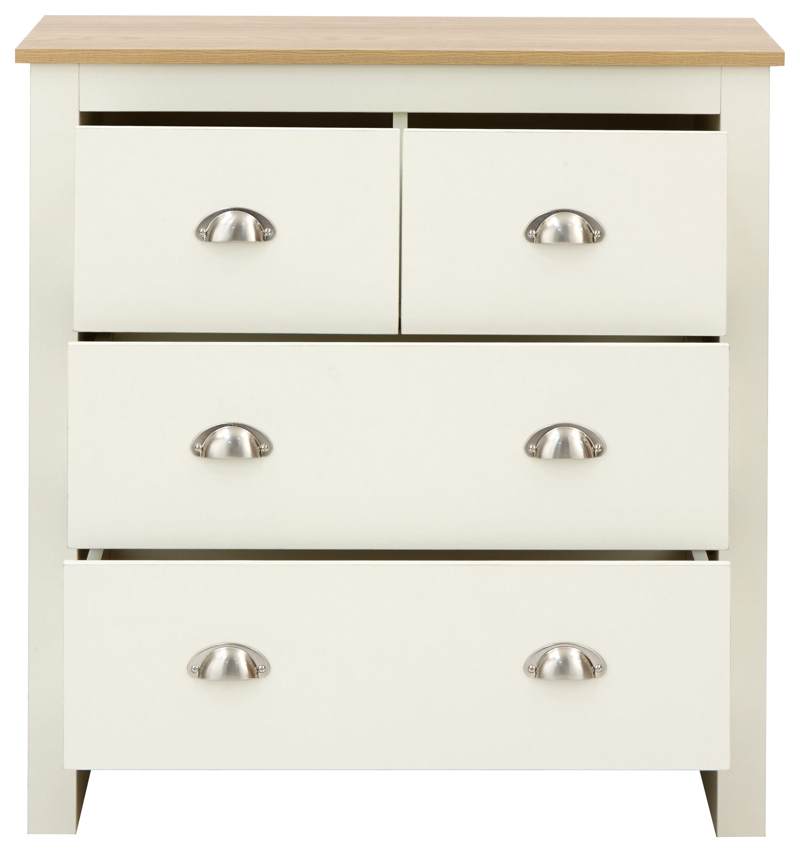 GFW Chest Of Drawers Lancaster 2+2 Drawer Chest Cream Bed Kings