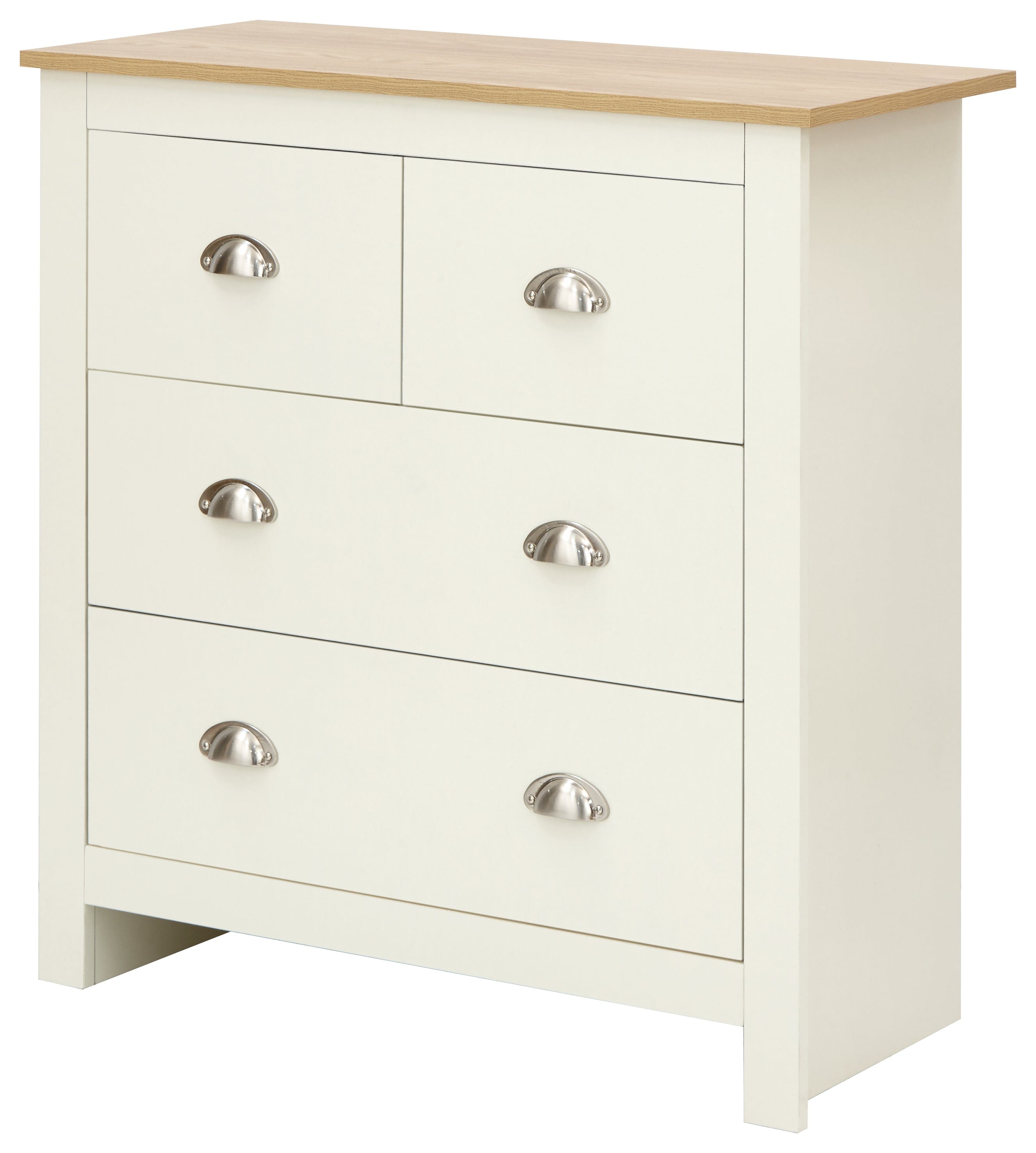 GFW Chest Of Drawers Lancaster 2+2 Drawer Chest Cream Bed Kings