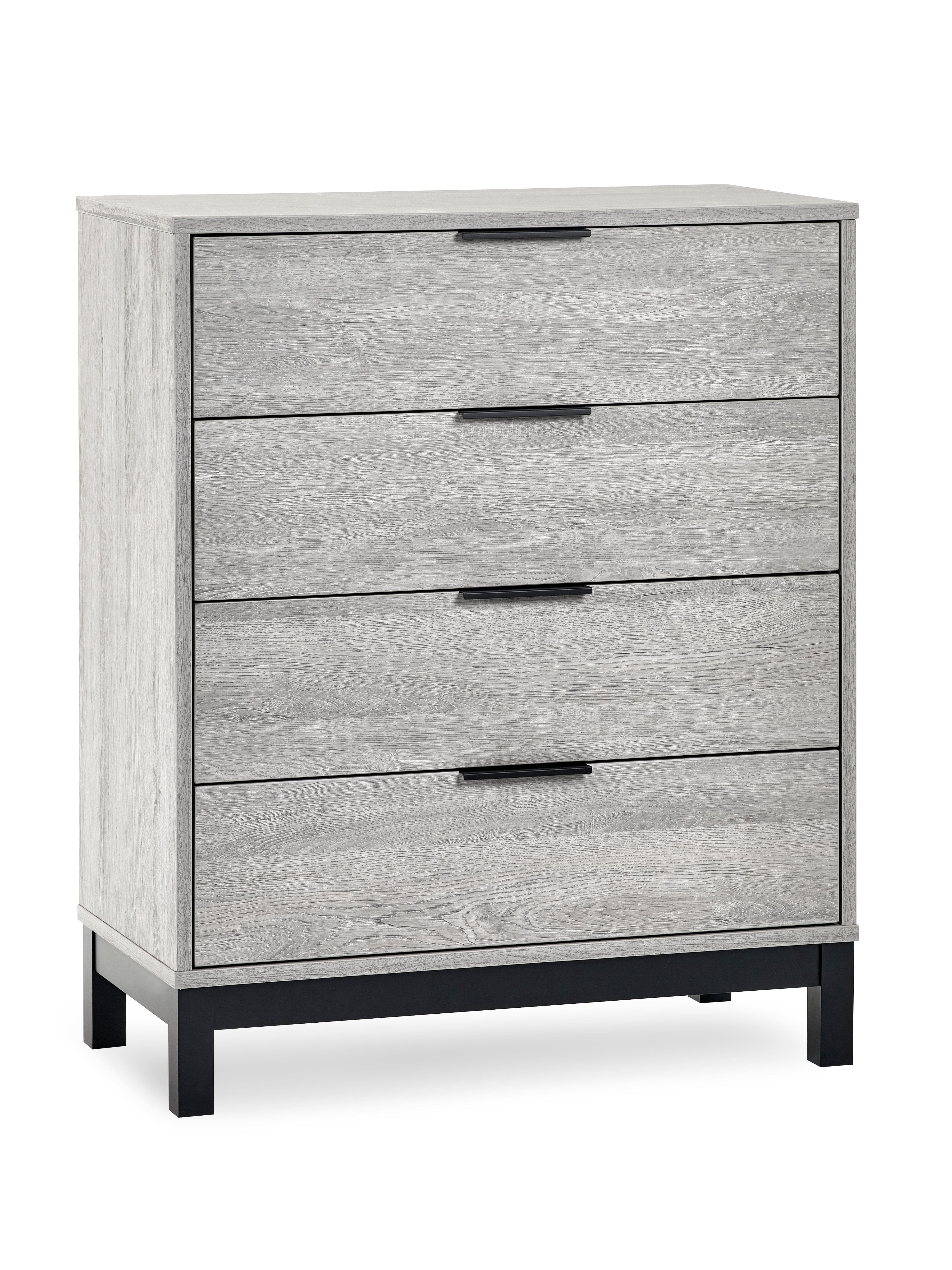 Julian Bowen Chest Of Drawers Bali 4 Drawer Chest - Grey Oak Bed Kings