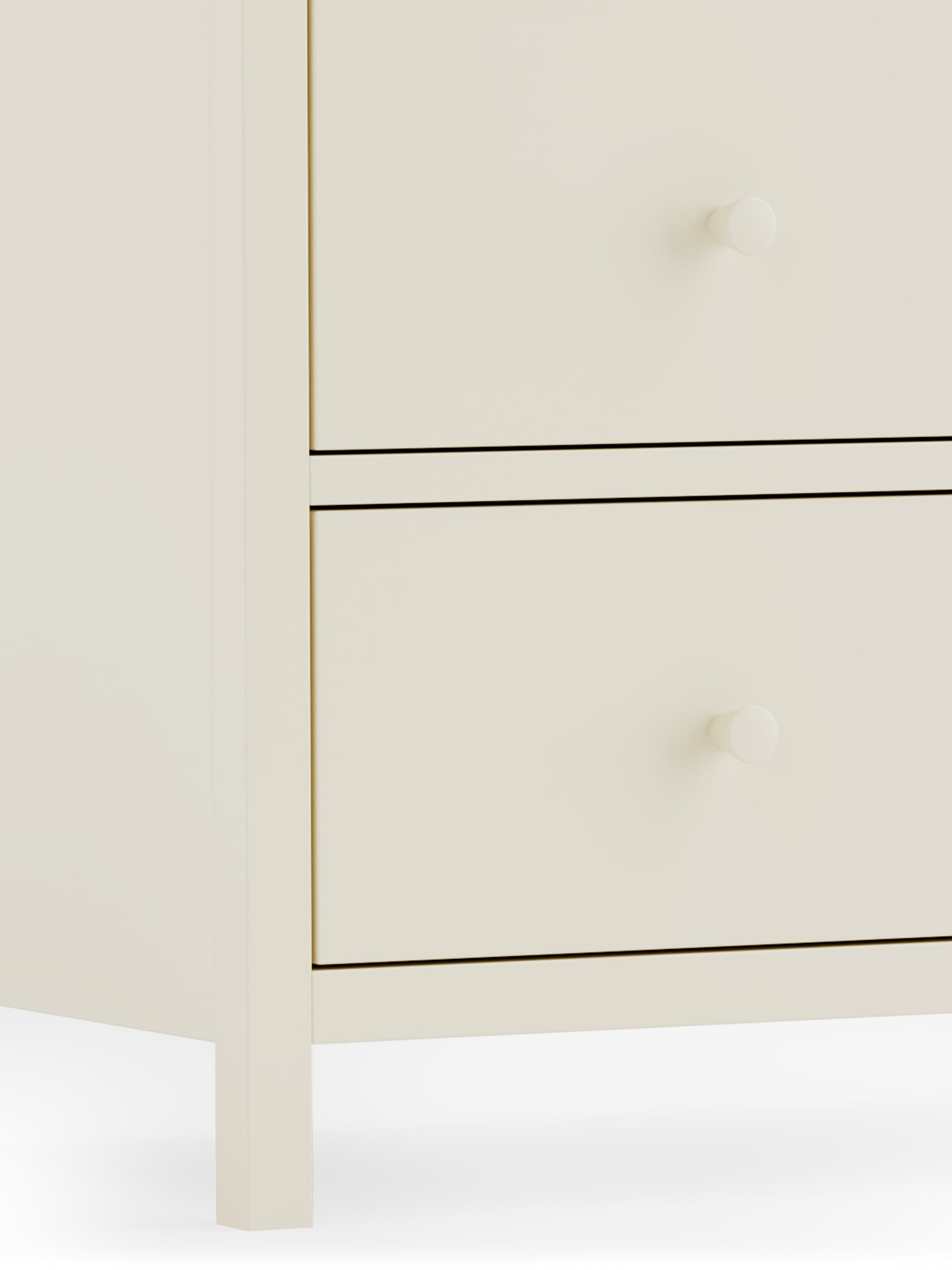 Julian Bowen Chest Of Drawers Coxmoor 3 Drawer Chest - Ivory and Oak Bed Kings