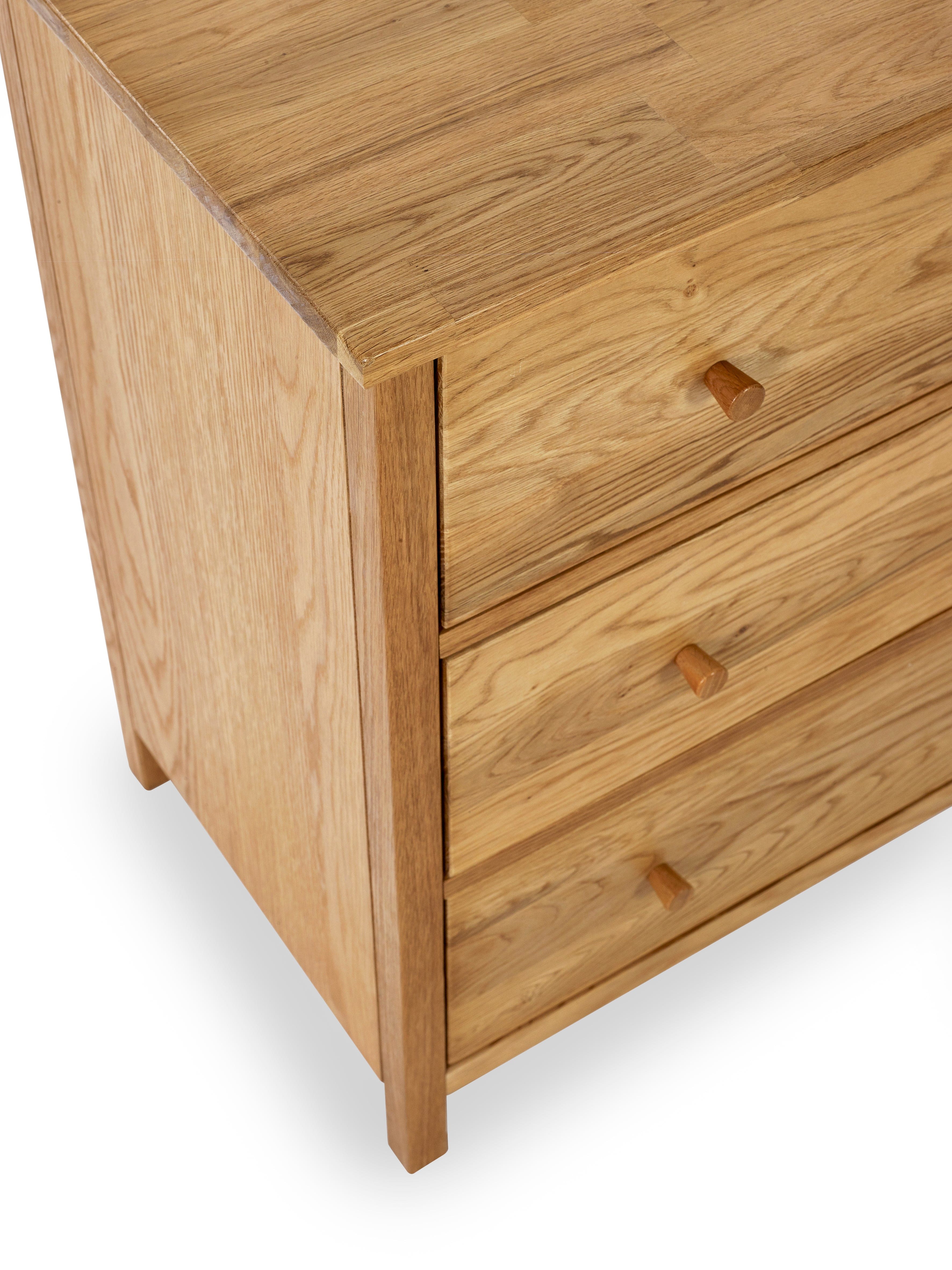 Julian Bowen Chest Of Drawers Coxmoor 3 Drawer Chest - Oak Bed Kings