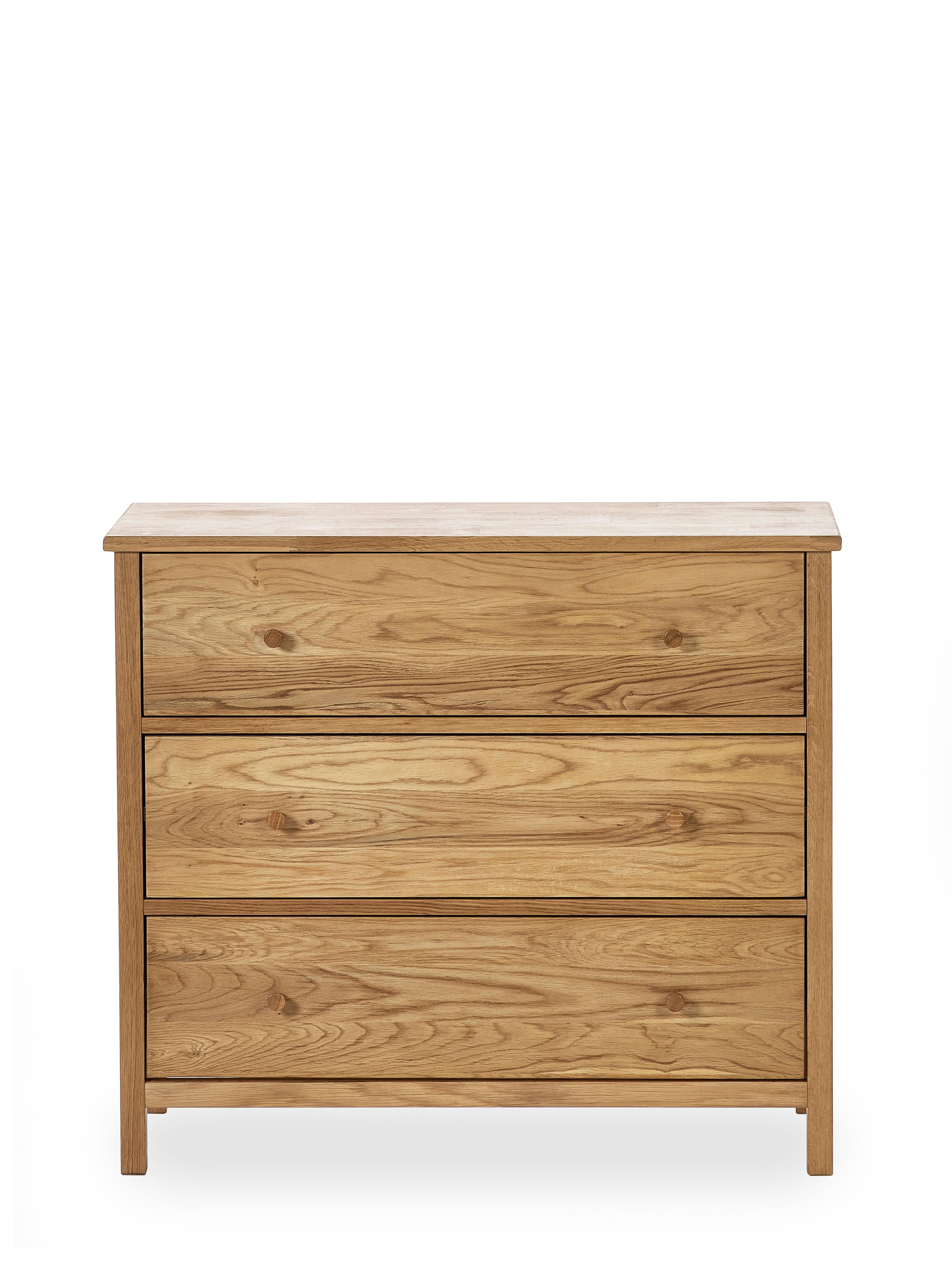 Julian Bowen Chest Of Drawers Coxmoor 3 Drawer Chest - Oak Bed Kings