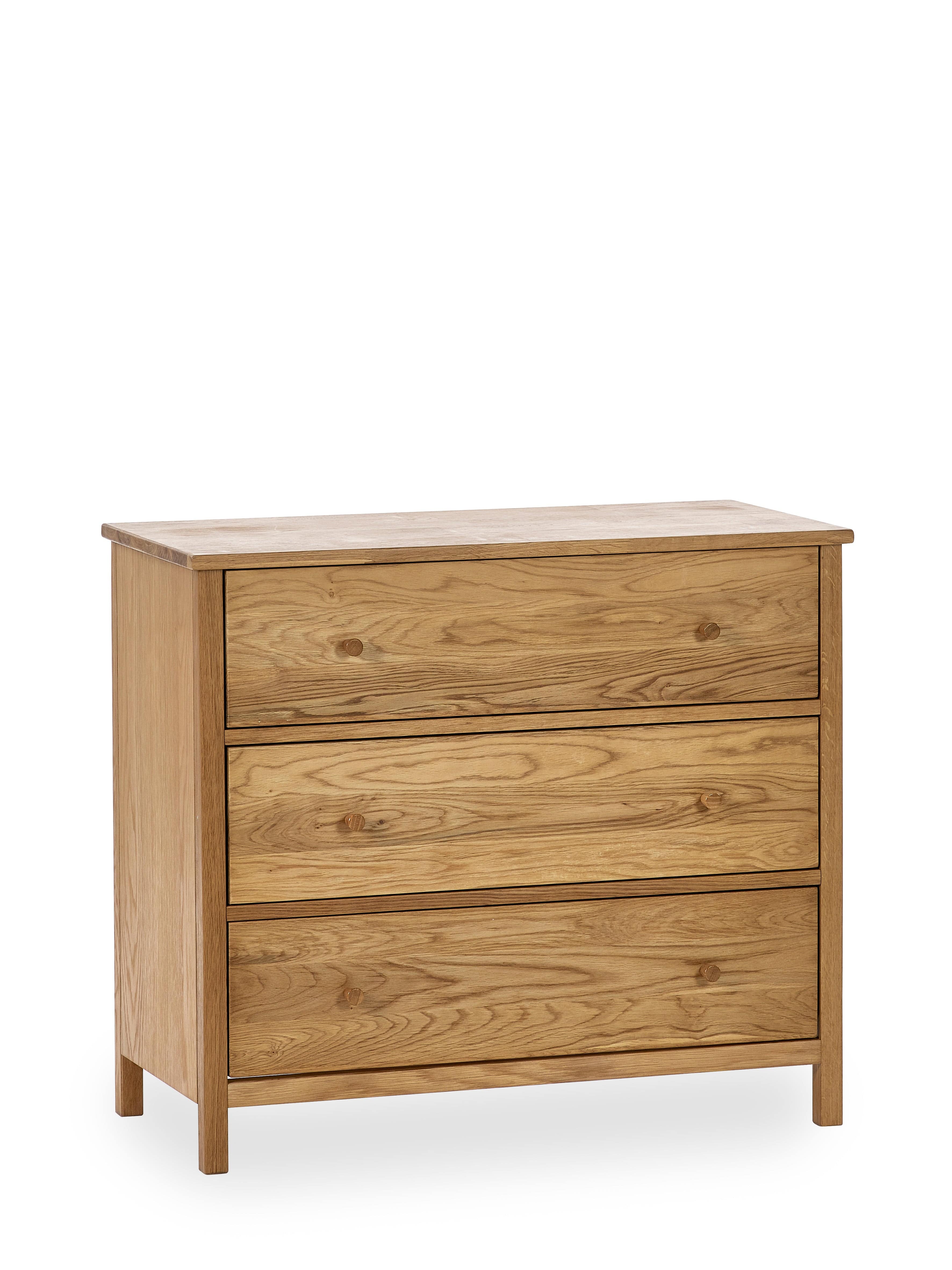 Julian Bowen Chest Of Drawers Coxmoor 3 Drawer Chest - Oak Bed Kings