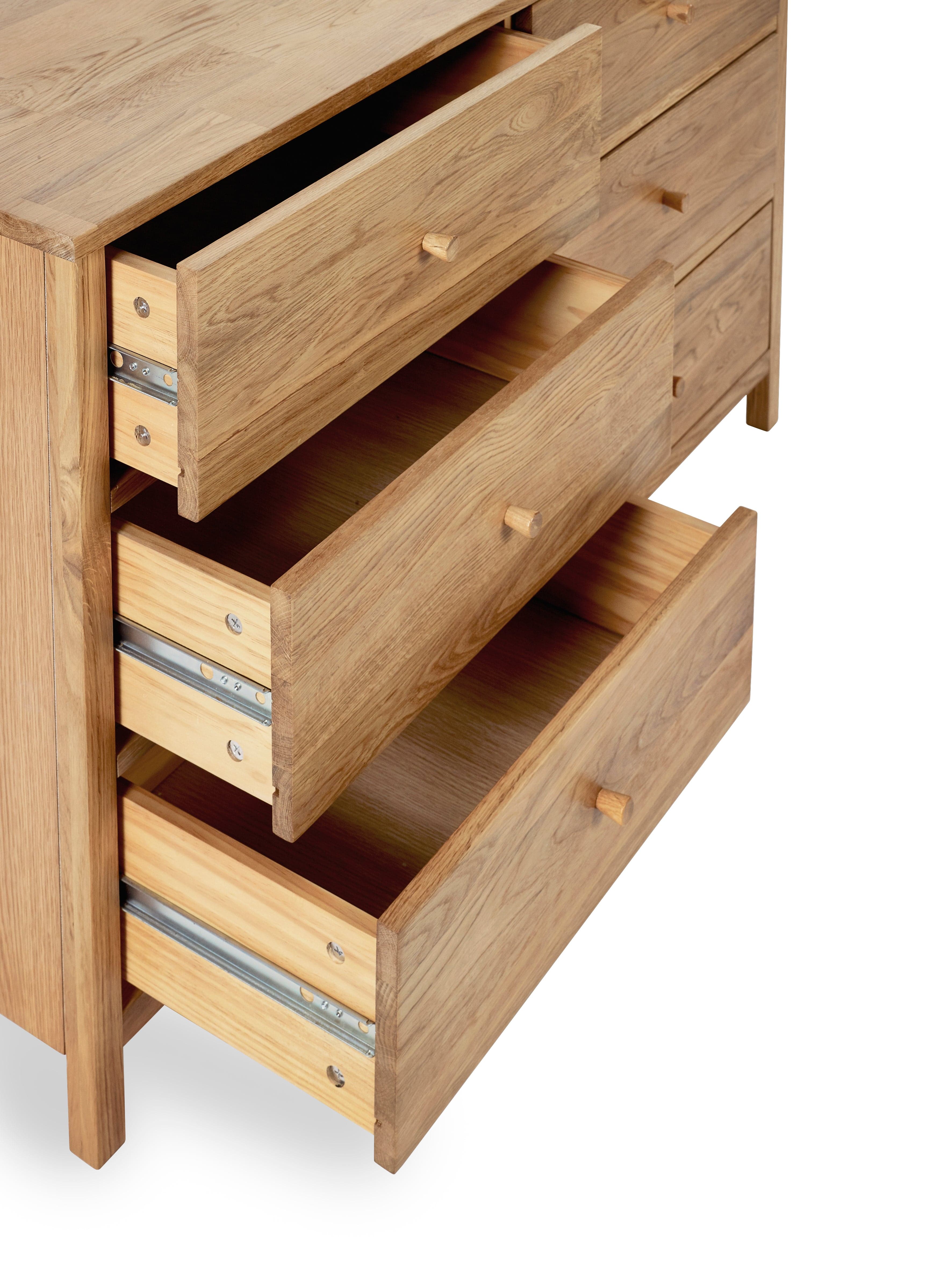 Julian Bowen Chest Of Drawers Coxmoor 6 Drawer Chest - Oak Bed Kings