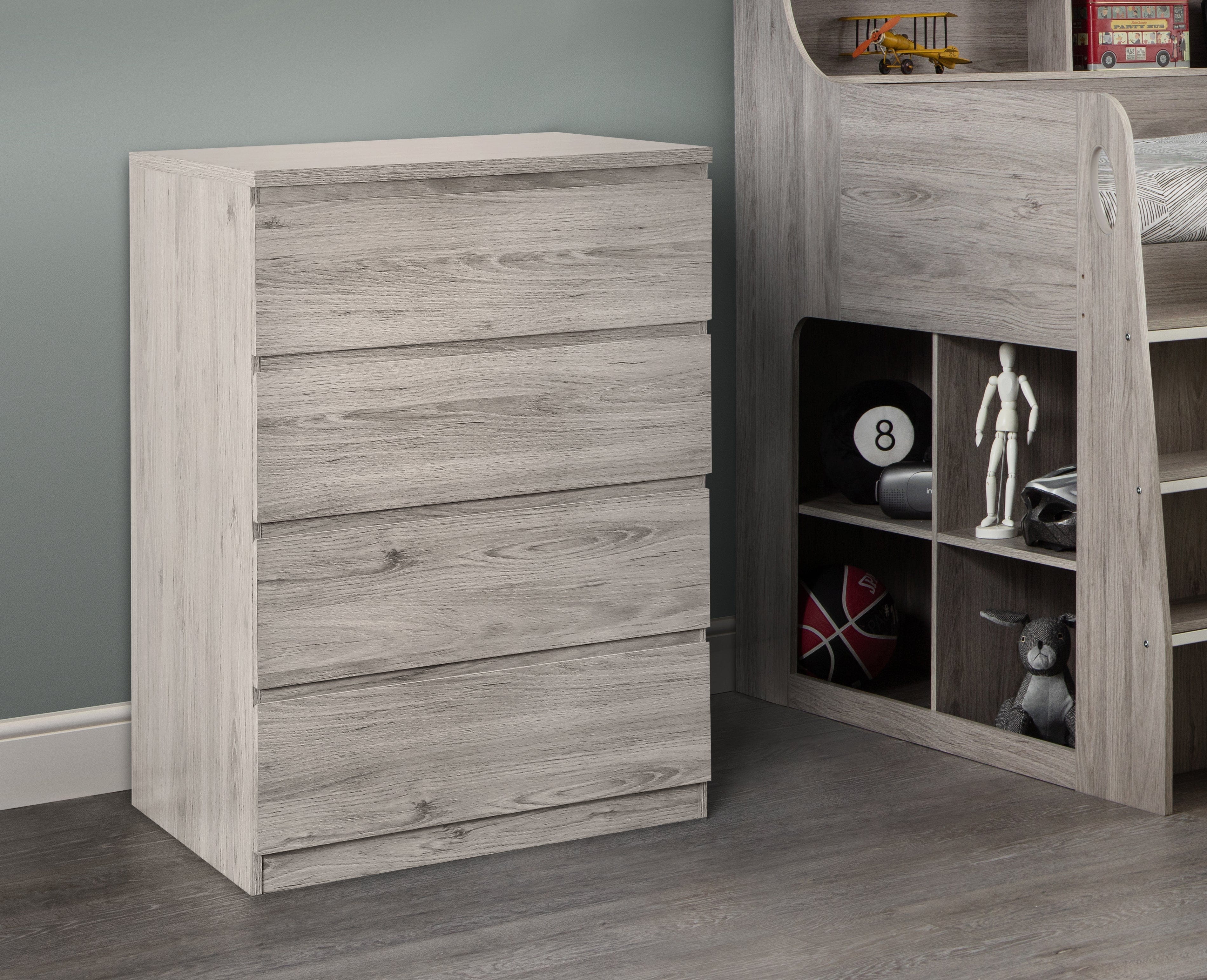 Julian Bowen Chest Of Drawers Jupiter 4 Drawer Chest Grey Oak Bed Kings