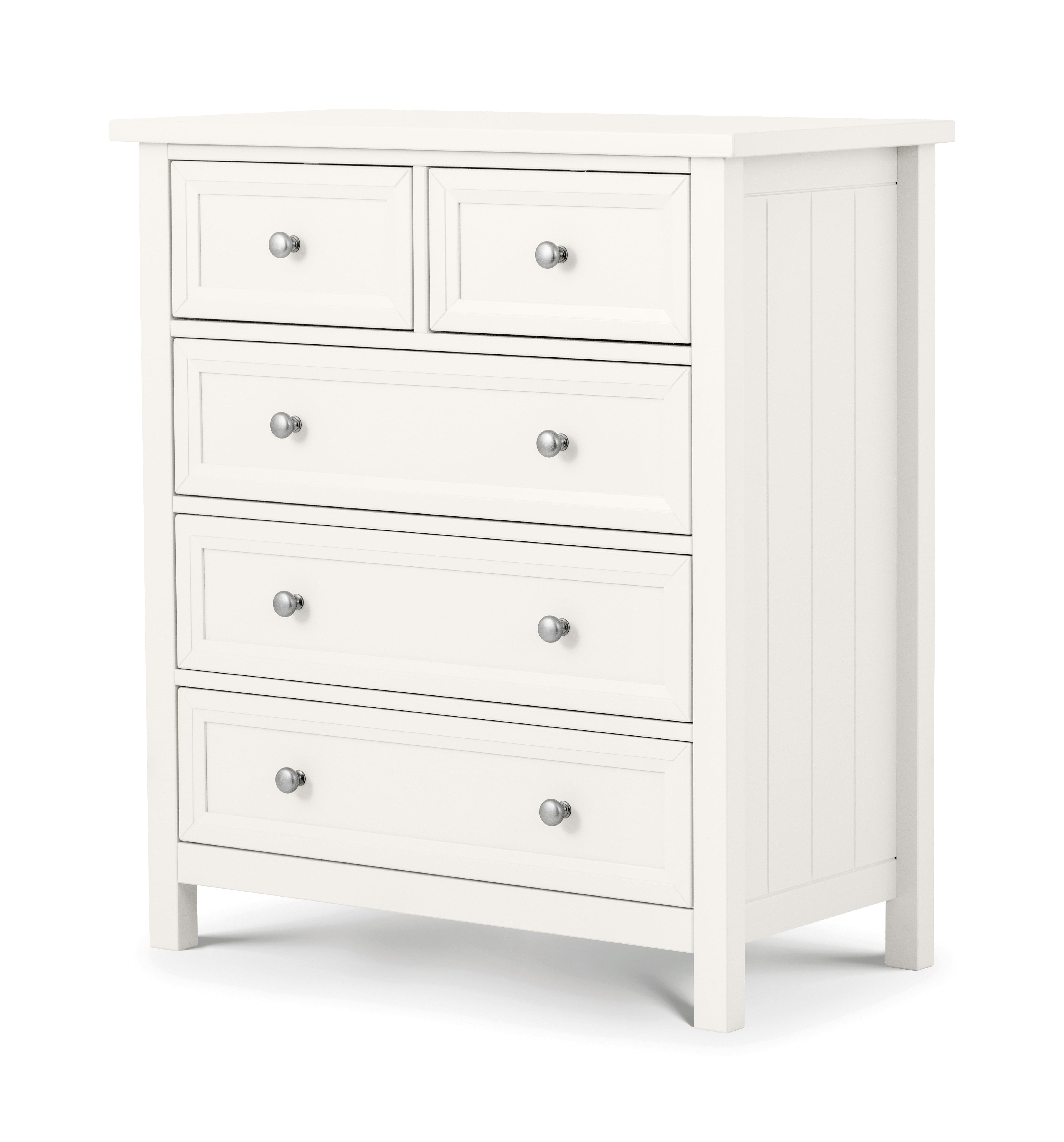 Julian Bowen Chest Of Drawers Maine 3+2 Drawer Chest - Surf White Bed Kings