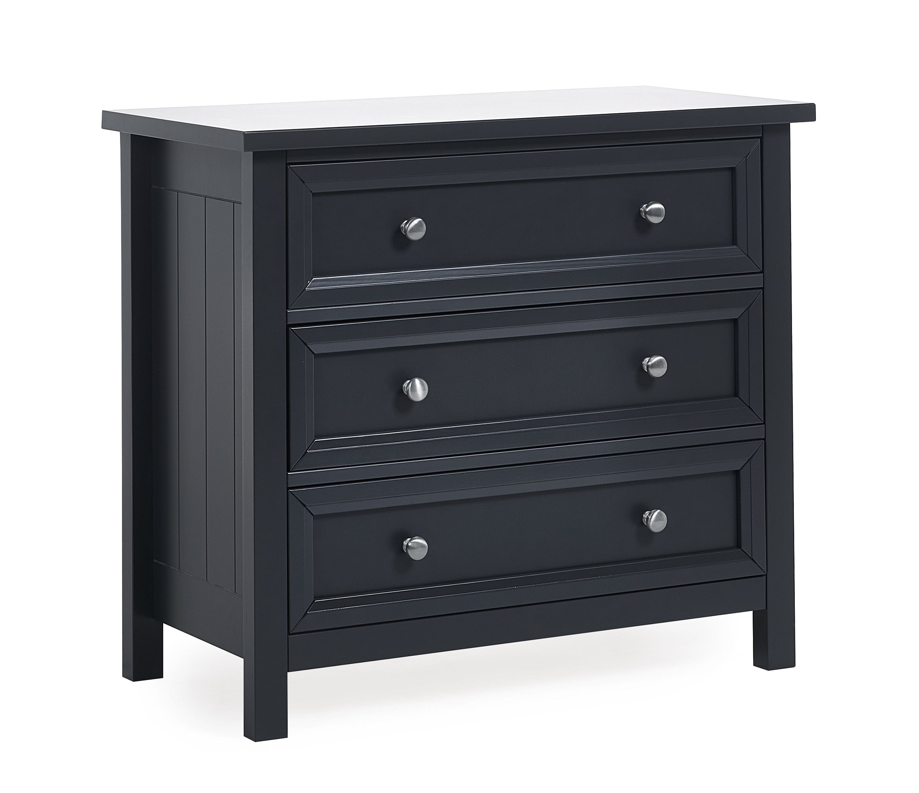 Julian Bowen Chest Of Drawers Maine 3 Drawer Chest - Anthracite Bed Kings