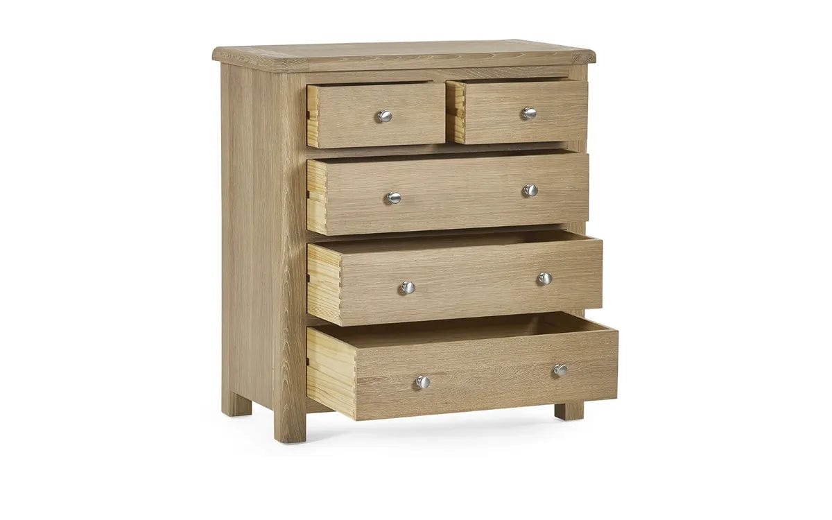 Julian Bowen Chest Of Drawers Memphis Limed Oak 3 + 2 Drawer Chest Bed Kings